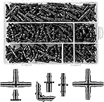 300 Pcs Barbed Connectors Drip Irrigation Fittings Kit, 1/4