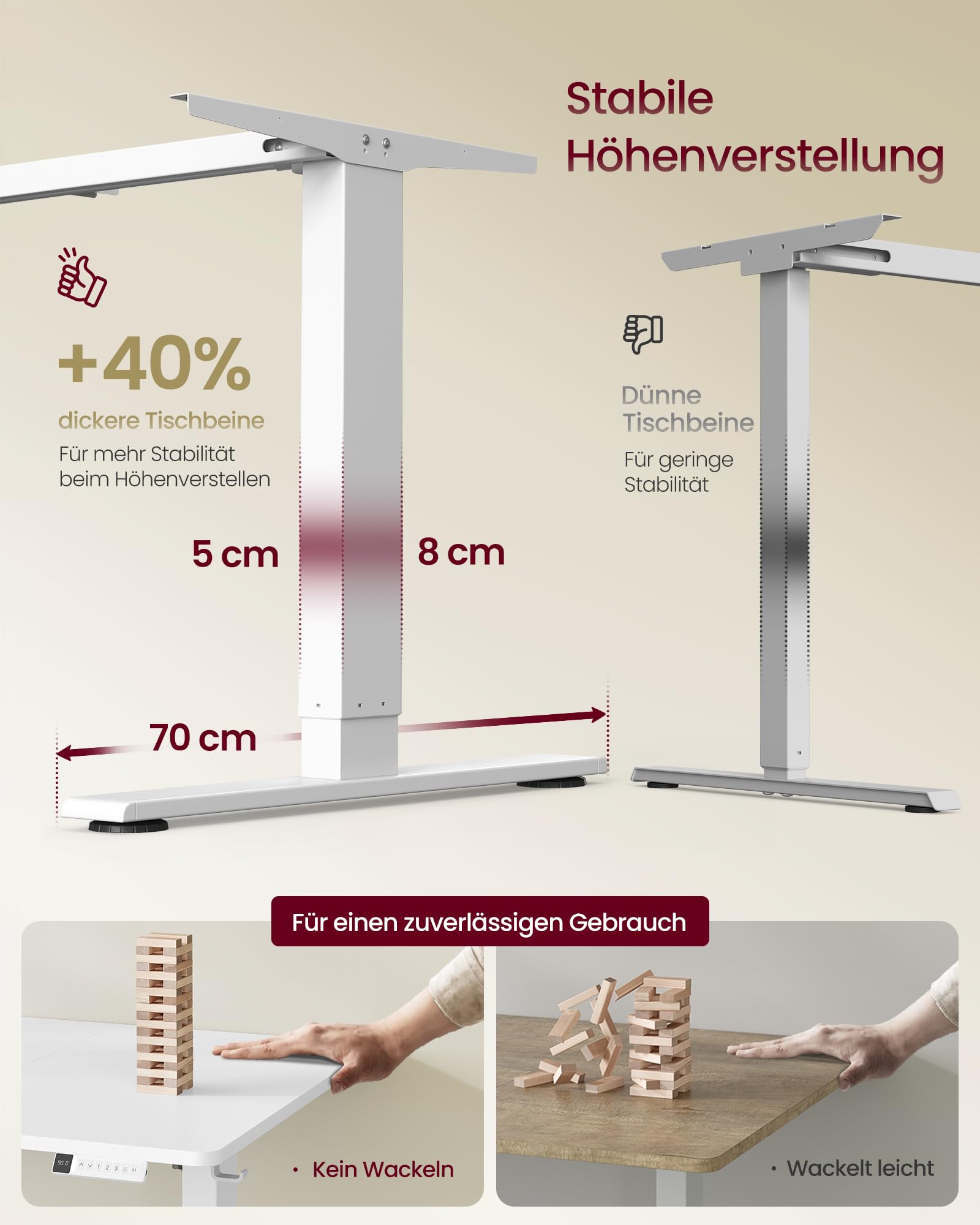VASAGLE Höhenverstellbarer Schreibtisch, 180 x 80 cm, USB-C-Anschluss, Ablage für Steckdosenleiste, Stehtisch, Erinnerung bei langem Sitzen, 3 Speichertasten, für Büro, mattweiß LSD148WZ02