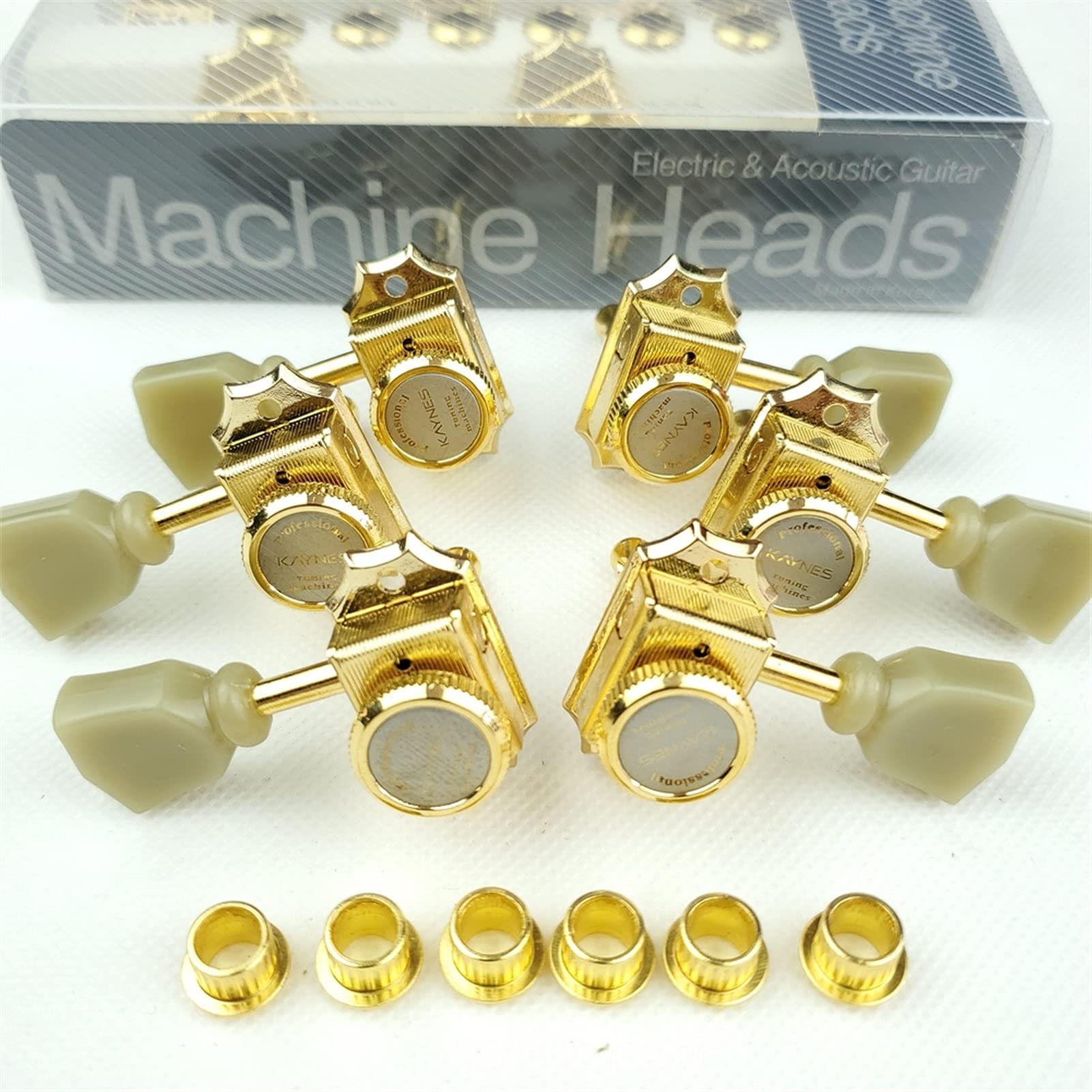 Locking Tuners 1 Set 3R3L Vintage Deluxe Sperren Elektrische Gitarrenmaschine Köpfe Tuner Für LP SG E-Gitarre Gold Tuning Pegs