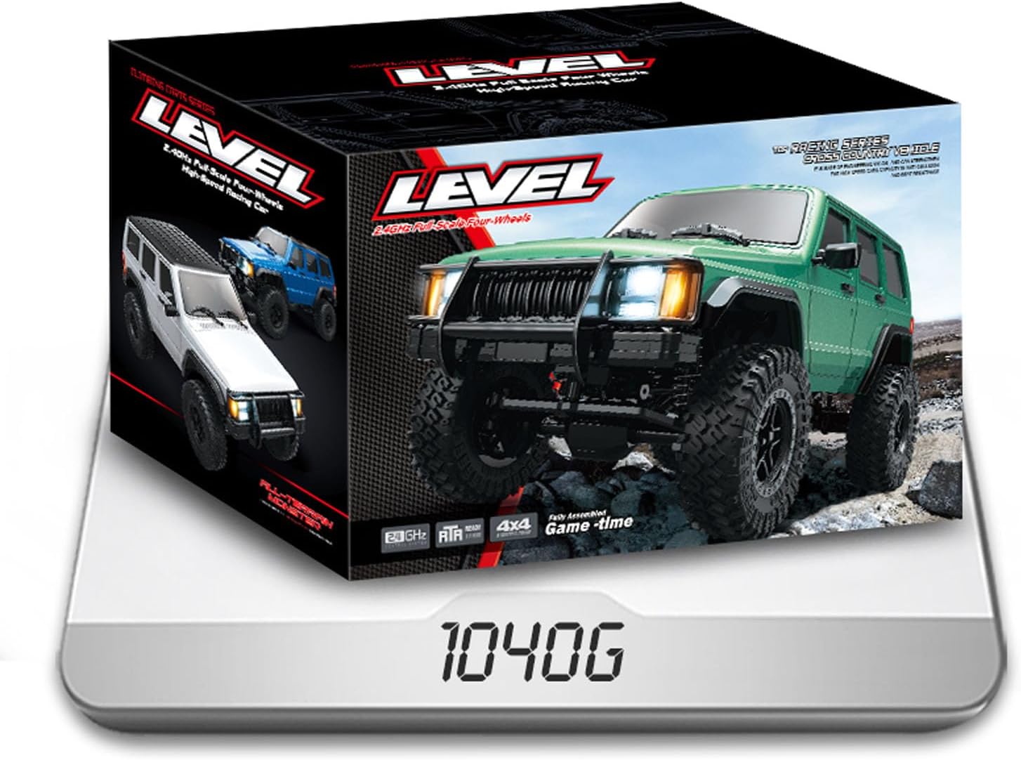 1/18 RC Crawler Car 4WD Remote Control Vehicle C8809 3 Speed Gearbox 28CM Length Diamond Axle High Ground Clearance RTR Hobby Grade Model for Adult(Pearl White)