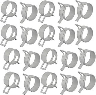 Aexit 20 Pcs Home Hardware 24mm Spring Band Type Action Fuel Hose Pipe Low Pressure Air Clip Clamp Model:31as112qo551