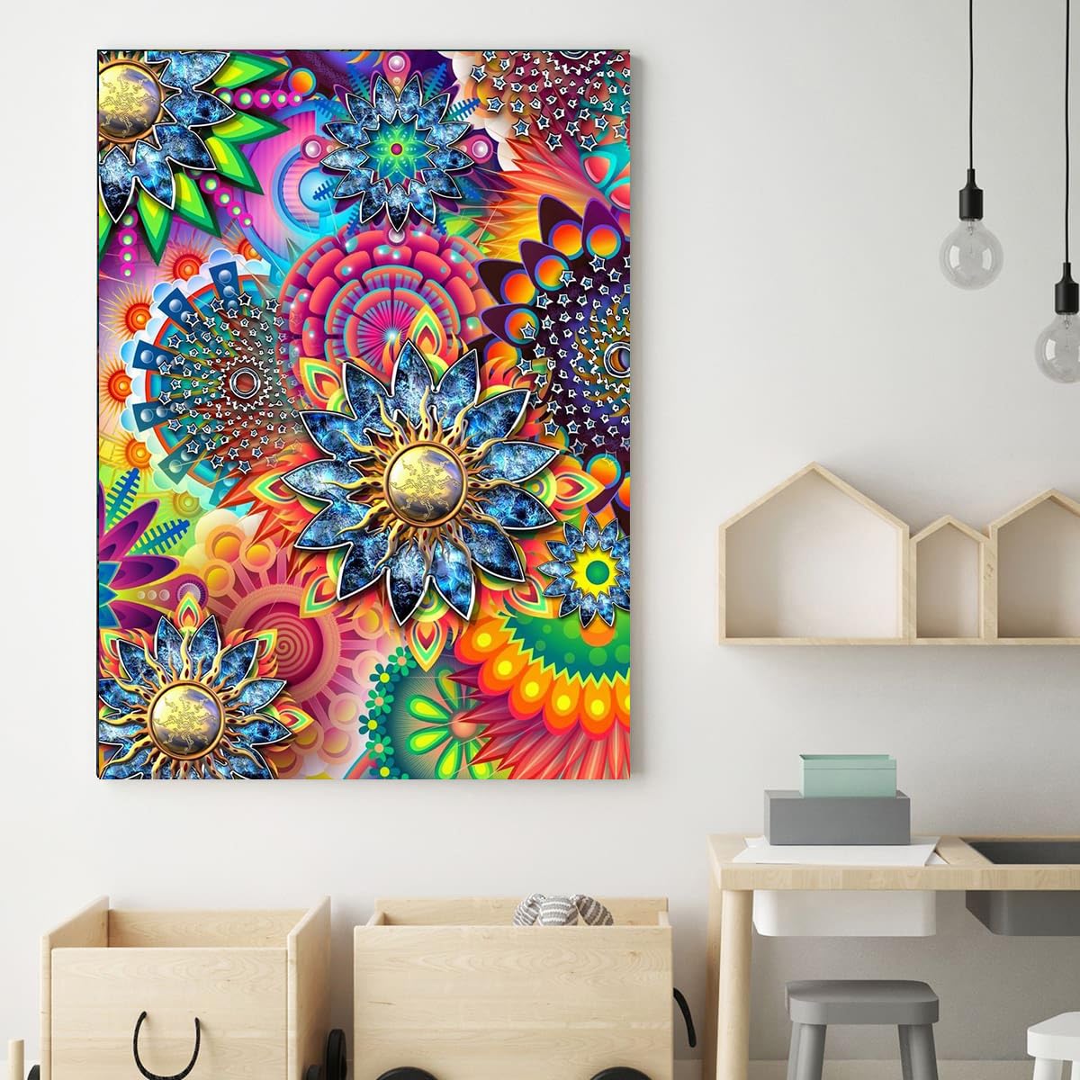 Kit Diamond Painting Mandala 40x50cm - Arte Con Diamantes Para Adultos