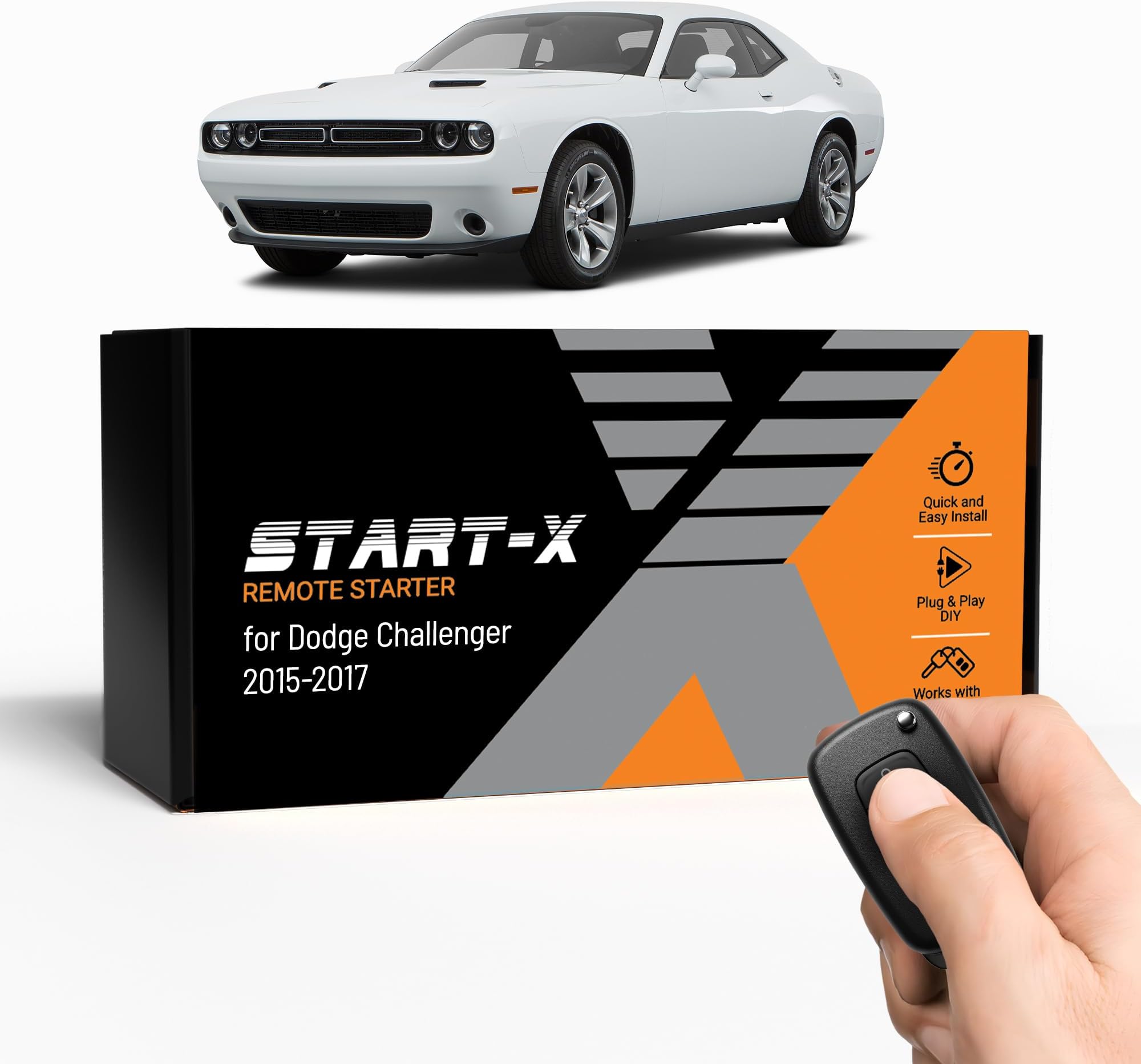 Start-X Remote Starter Kit for Dodge Challenger (2015, 2016, 2017) Vehicles | Push-to-Start Ignition | Plug & Play Install | Lock 3X to Remote Start | Zero Wire Splicing