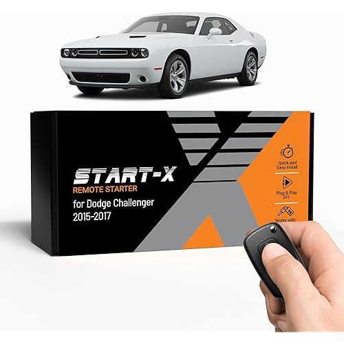 Start-X Remote Starter Kit for Dodge Challenger (2015, 2016, 2017) Vehicles | Push-to-Start Ignition | Plug & Play Install | Lock 3X to Remote Start | Zero Wire Splicing