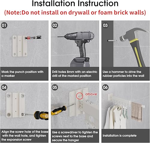 Miniatura 7 de dancrul Tendedero plegable para colgar ropa, para colgar ropa, color blanco