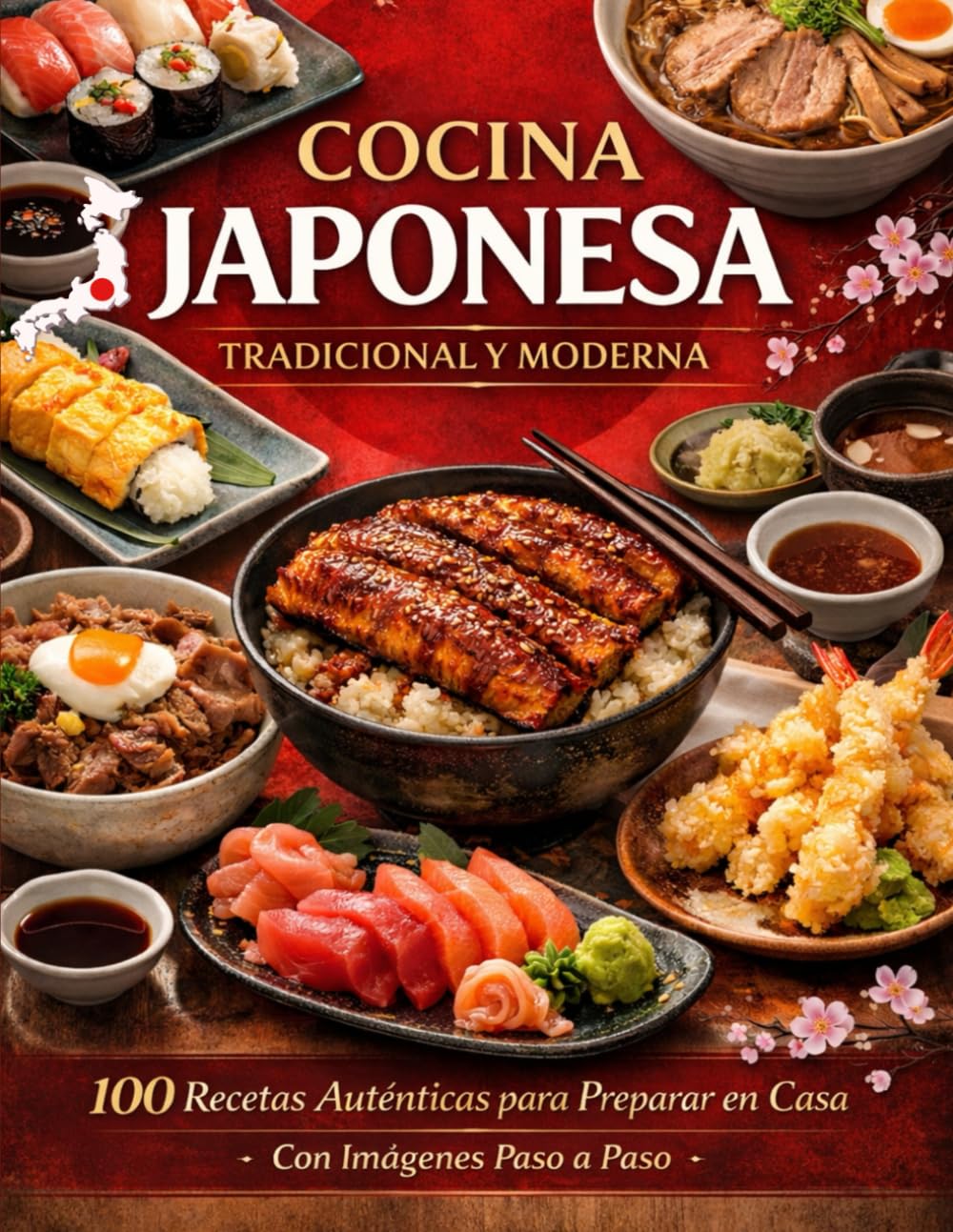 COCINA JAPONESA LIBRO: 100 Recetas Auténticas para Preparar en Casa con Imágenes Paso a Paso