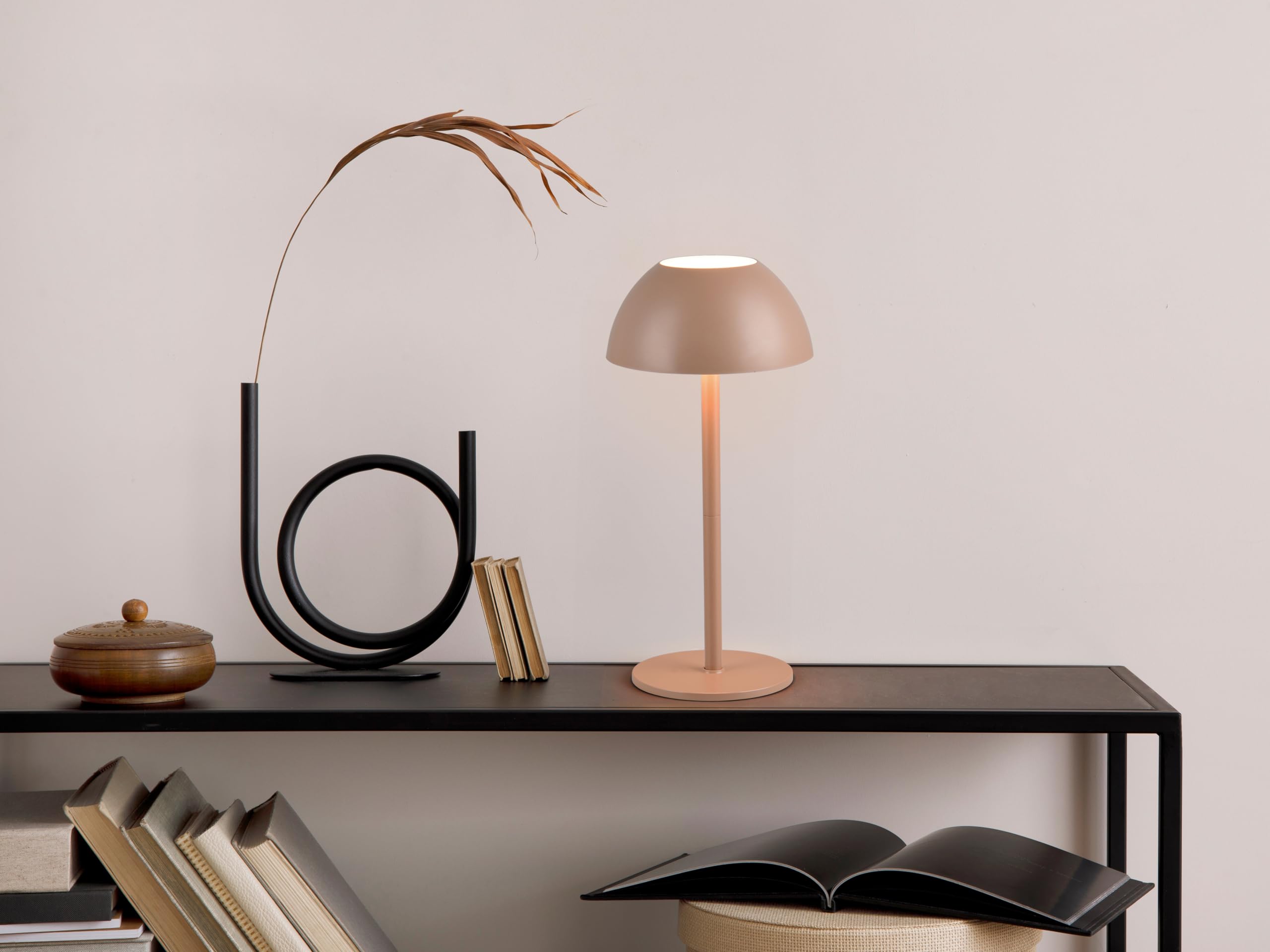 Reality Leuchten Ricardo R54106165 - Lampada da tavolo a LED per esterni, in plastica, con LED da 1,7 Watt, 4 ingressi touch
