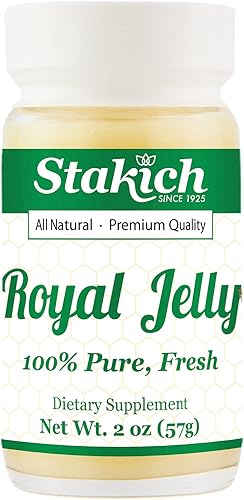 Stakich Fresh Royal Jelly pura, totalmente natural, sin aditivos, sabores/conservantes añadidos, 2 onzas (2.01 oz)