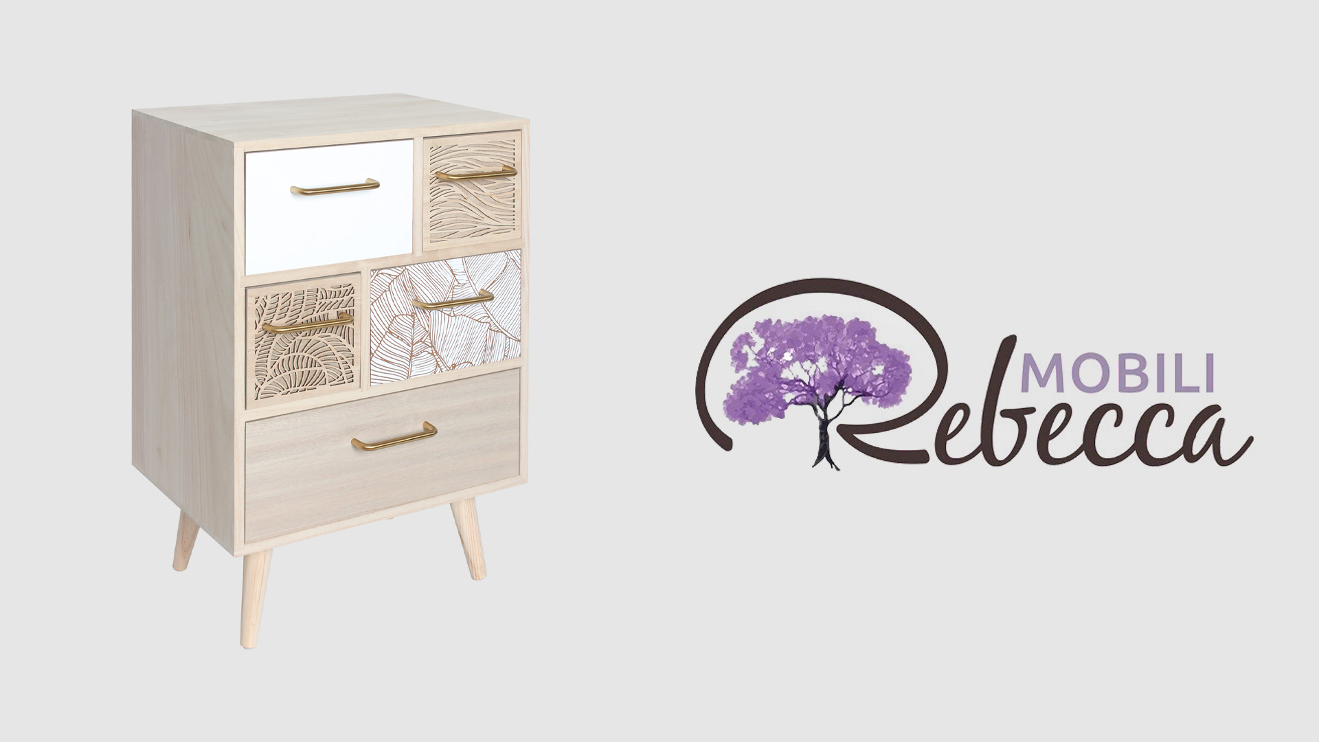 Rebecca Mobili Commode De Salle De Bain Avec 4 Tiroirs Bois Metal Style Industriel 89791039