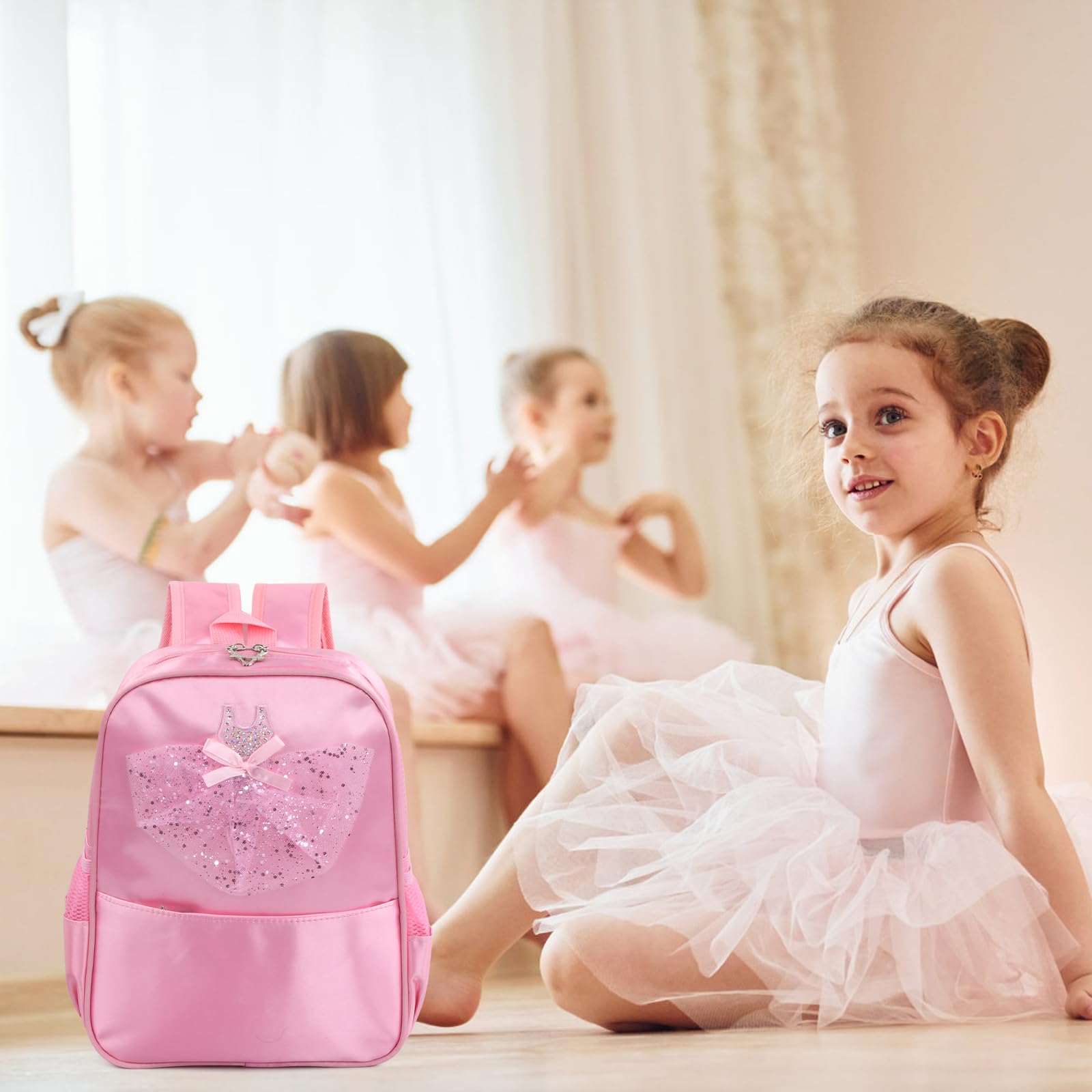 Borsa da Danza Balletto, Principessa Borsa da Ballo Ragazze Zaino Danzante Borsa della Ragazza per Balletto Sport Ginnastica Nuoto Scuola All'aperto Viaggio Yoga
