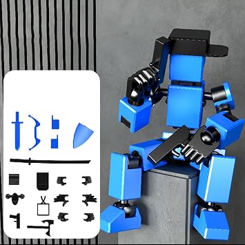 Action Figure - 3D Printed Movable Robot Action Figure Hat-wearing | Changeable 3D Printed Moveable Joints Robot Toy For Friends, Kids, Painting, Collections, Photography Props, Home Decoration