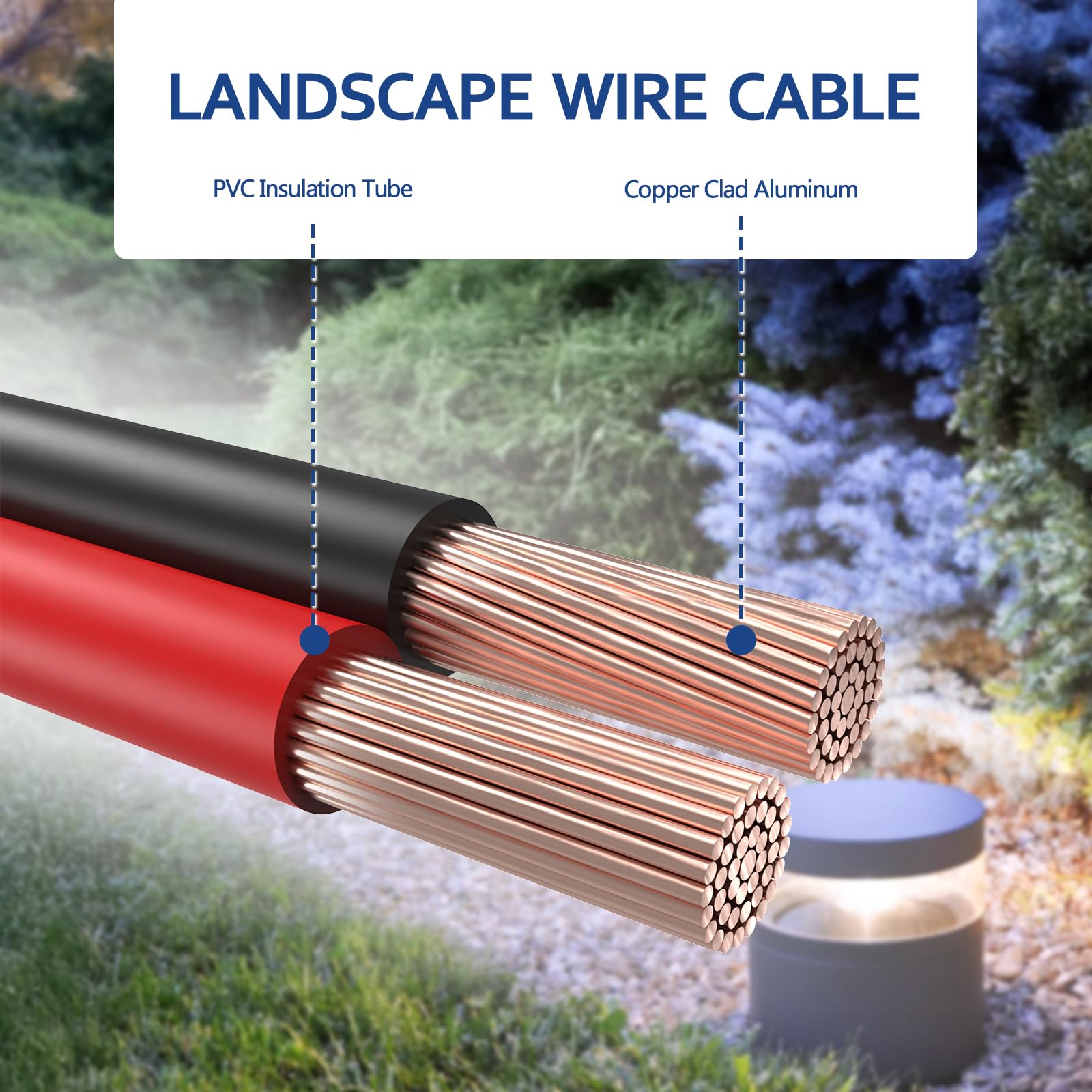 EnergyPro Cable eléctrico de 12 AWG, 0,75 mm², total de 30 metros, 15 negros y 15 rojos, cable de cobre de aluminio recubierto de cobre