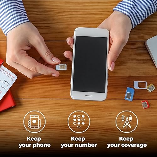 Miniatura 3 de Red Pocket Mobile Plan telefónico con tarjeta SIM gratuita ($30mes) - 10 GB de alta velocidad 5G y 4G LTE, llamadas y texto ilimitados (GSMA,