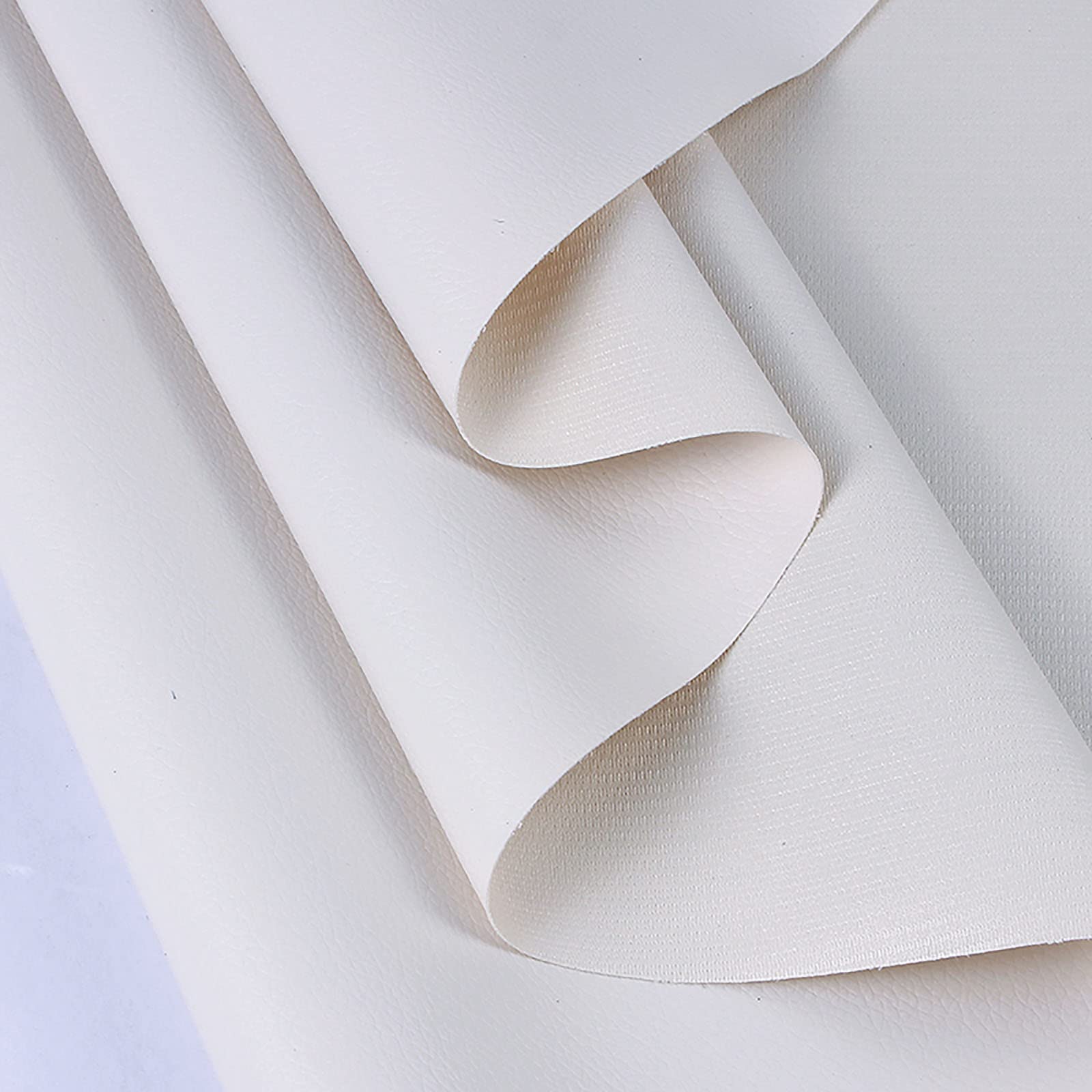 Piel De Cuero Piel Sintética Tela Suave Suave Ancho Delgado 138cm Hecho A Mano DIY Producción-Blanco 1.38 x 5m