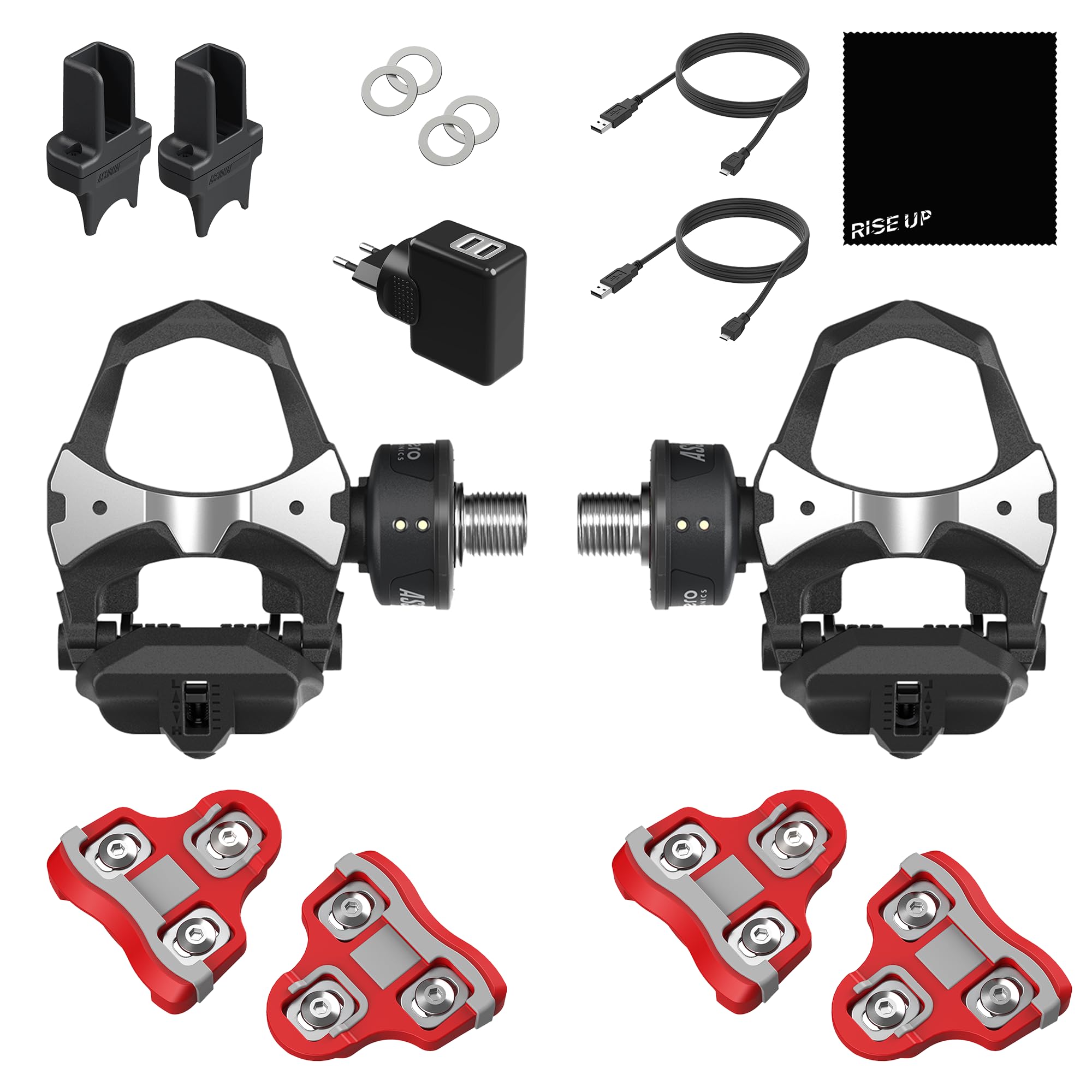 Favero Assioma Duo, Dual-Sensing Side Pedal Based Cycling Power Meter with Extra Cleats, Bluetooth & ANT+ Connectivity for Bike Computers, Cycling GPS Units, & Smartphones