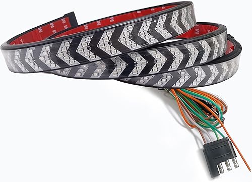 UWDESY Barra de luz LED de 48 pulgadas para portón trasero, dirección de flecha, tira LED roja y blanca para puerta trasera de camión, funciones