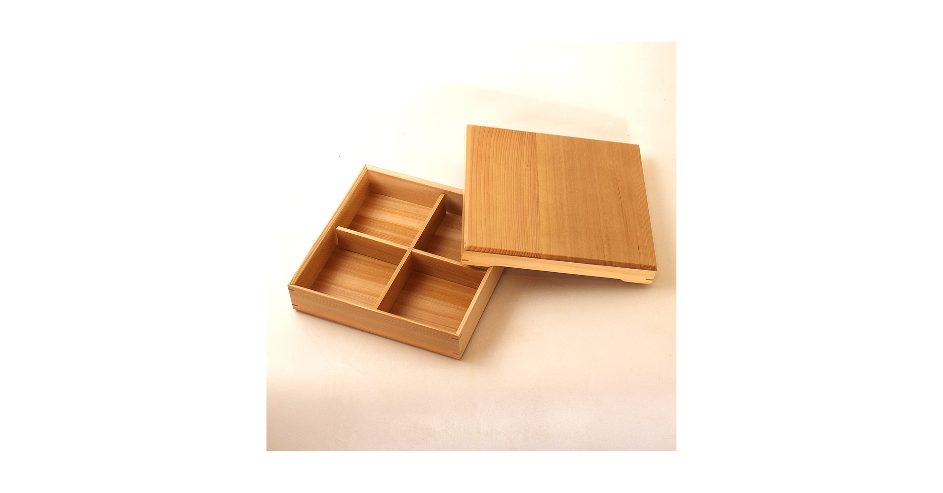 【松花堂】天然木　弁当箱　5客　仕切　小皿付　蓋付花柄5種 楽天市場】木和美・松花堂弁当【蓋つき】標準サイズ お弁当箱