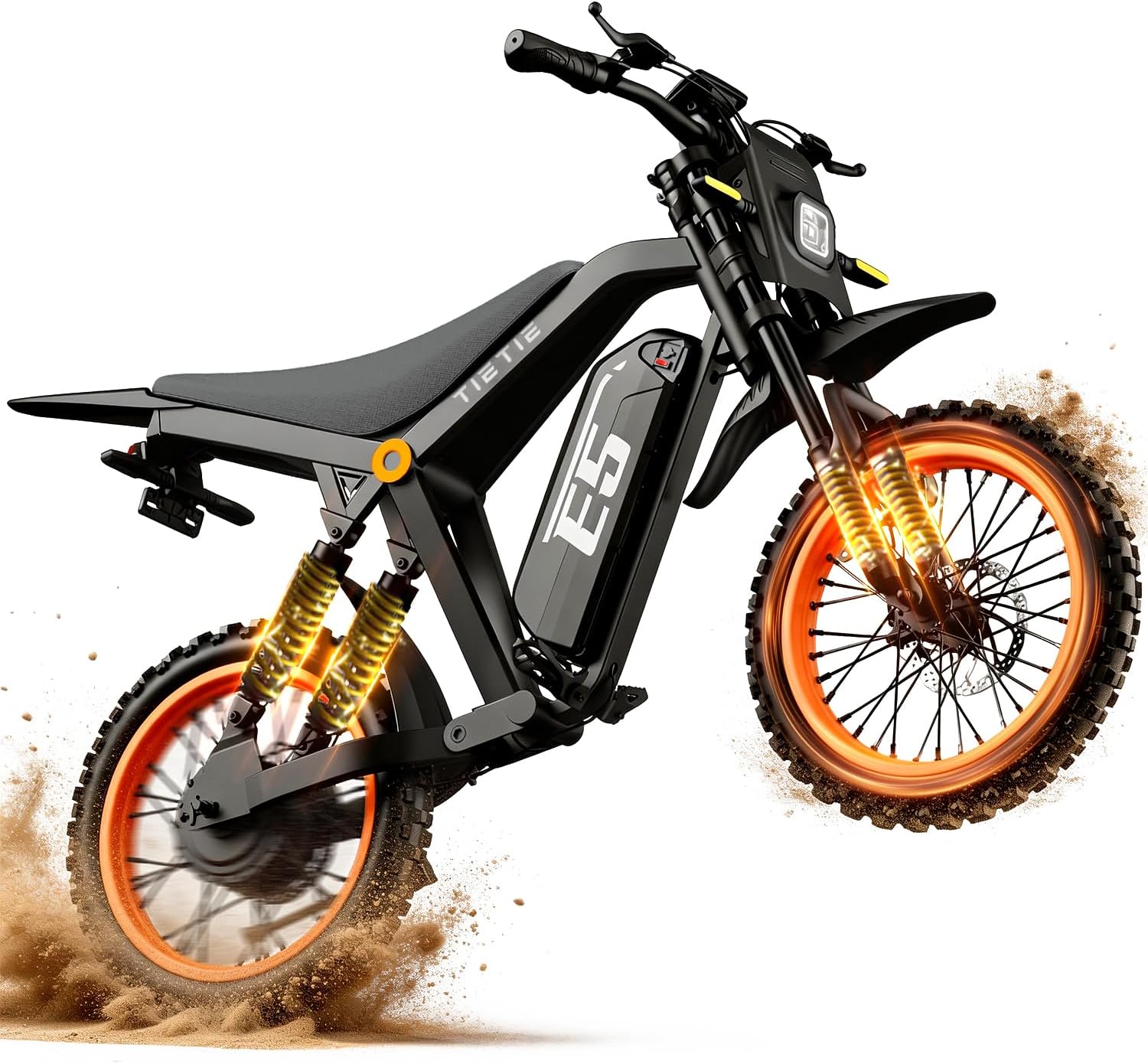 Electric Dirt Bike, 1500W Peak Electric Motorcycle with 48V 20AH Battery, Full Disc Brake and Suspensions, 50-Mile Range, 32 MPH, LCD Display & NFC Start, Off-Road E Dirt Bike for Teens Adults