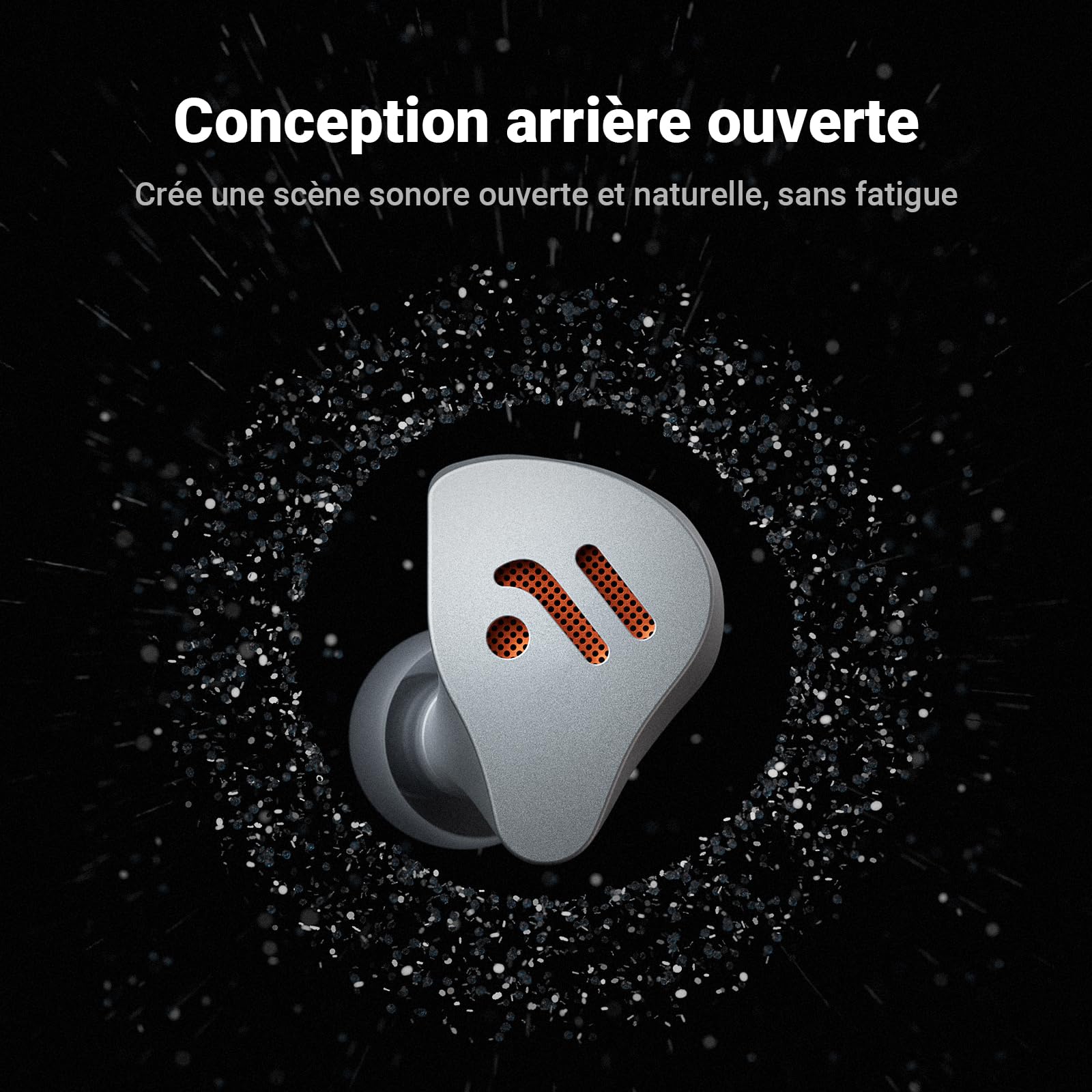 Fosi Audio IM4 Écouteurs Intra-Auriculaires HiFi, Câble Détachable 2 Broches 3,5/4,4 mm Symétrique, Réglage Personnalisé, Écouteurs IEM pour Confort Ergonomique pour Studio/Musique (Argenté)