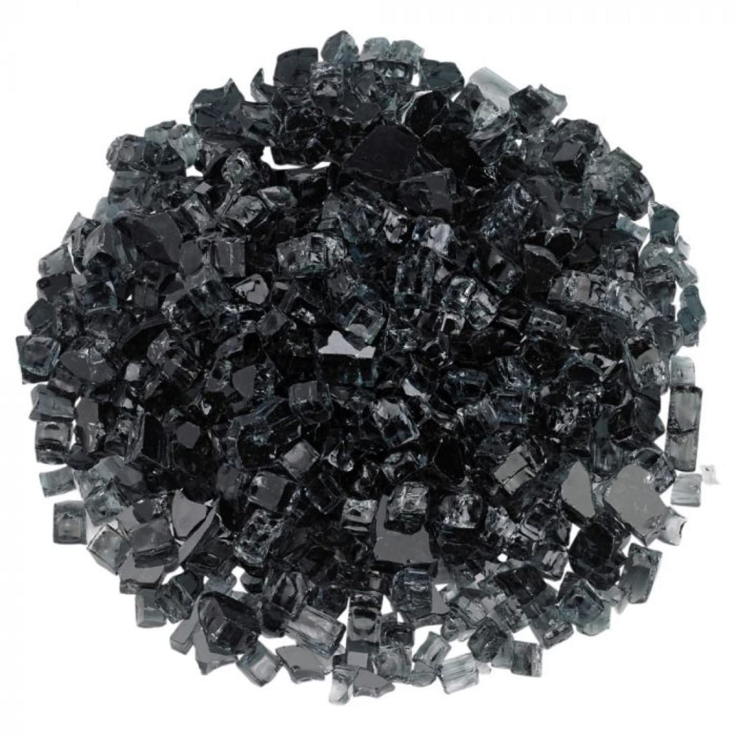 American Fireglass10-Pound Fire Glass with Fireplace Glass and Fire Pit Glass, 1/2-Inch, Black
