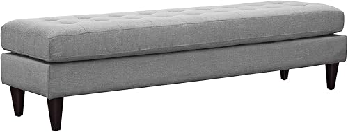 Miniatura 154 de Modway Sofá biplaza Empress en tela tapizada moderna de mediados de siglo, gris Gris,Laguna,Gris,claro,Celeste,verde azulado,Beige,Atomic Rojo