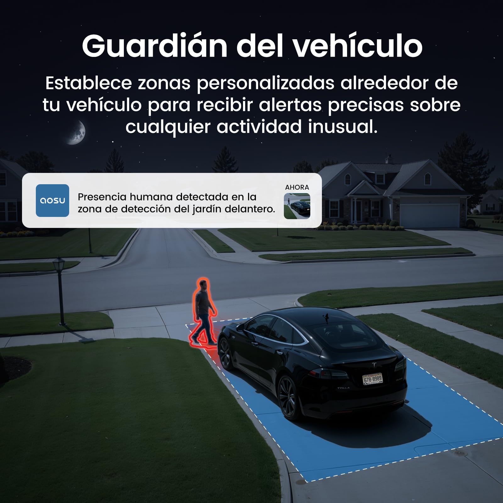 aosu Cámara Vigilancia Exterior Solar 4K 8MP UHD con batería, PTZ 360°, Panel Solar, WiFi, detección PIR, Auto Tracking, visión Nocturna Color, Audio 2 vías, Alarma IP65