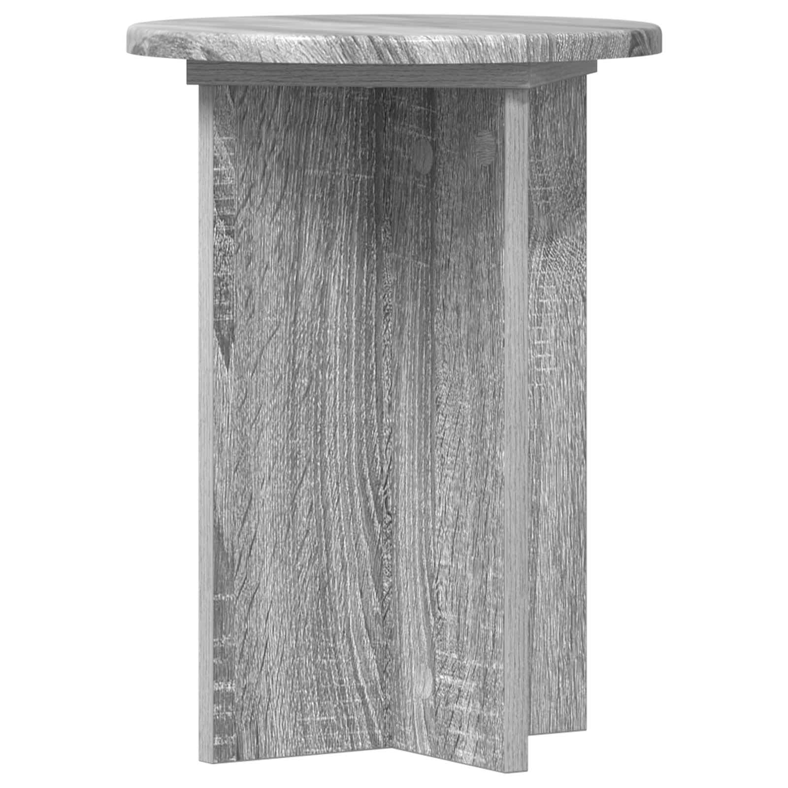 Supporto per piante, 2 pezzi, grigio, in legno, diametro 29,5 x 40 cm | Per interni, design moderno, facile da montare, espositore stabile per vasi