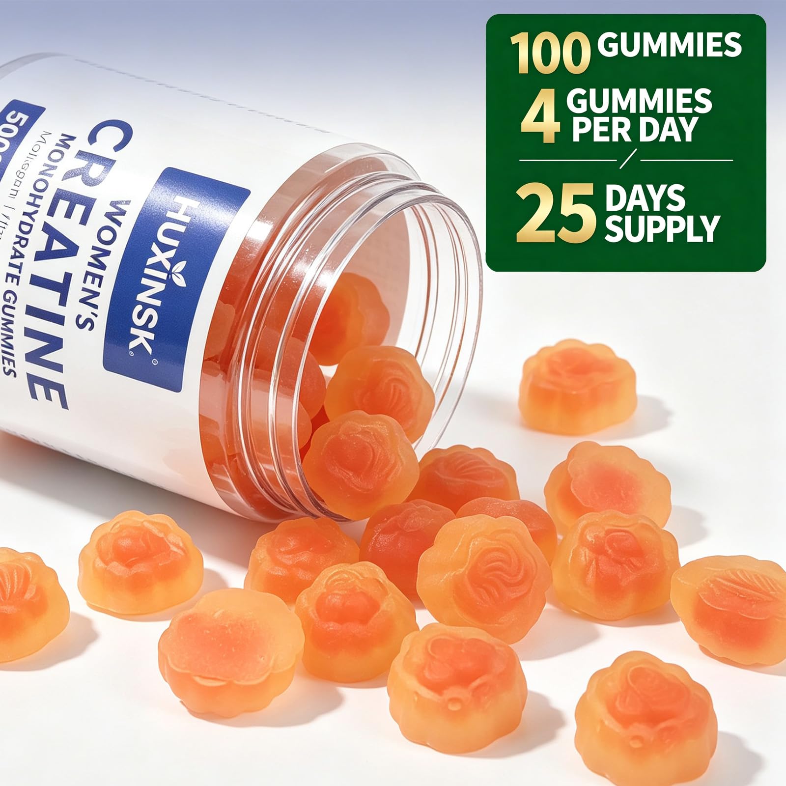 Creatine for Women, Creatine Monohydrate Gummies with Collagen, Calcium, Vitamin D3 for Booty, Energy & Strength, Watermelon Flavor, 100 Count — Amazon image 6