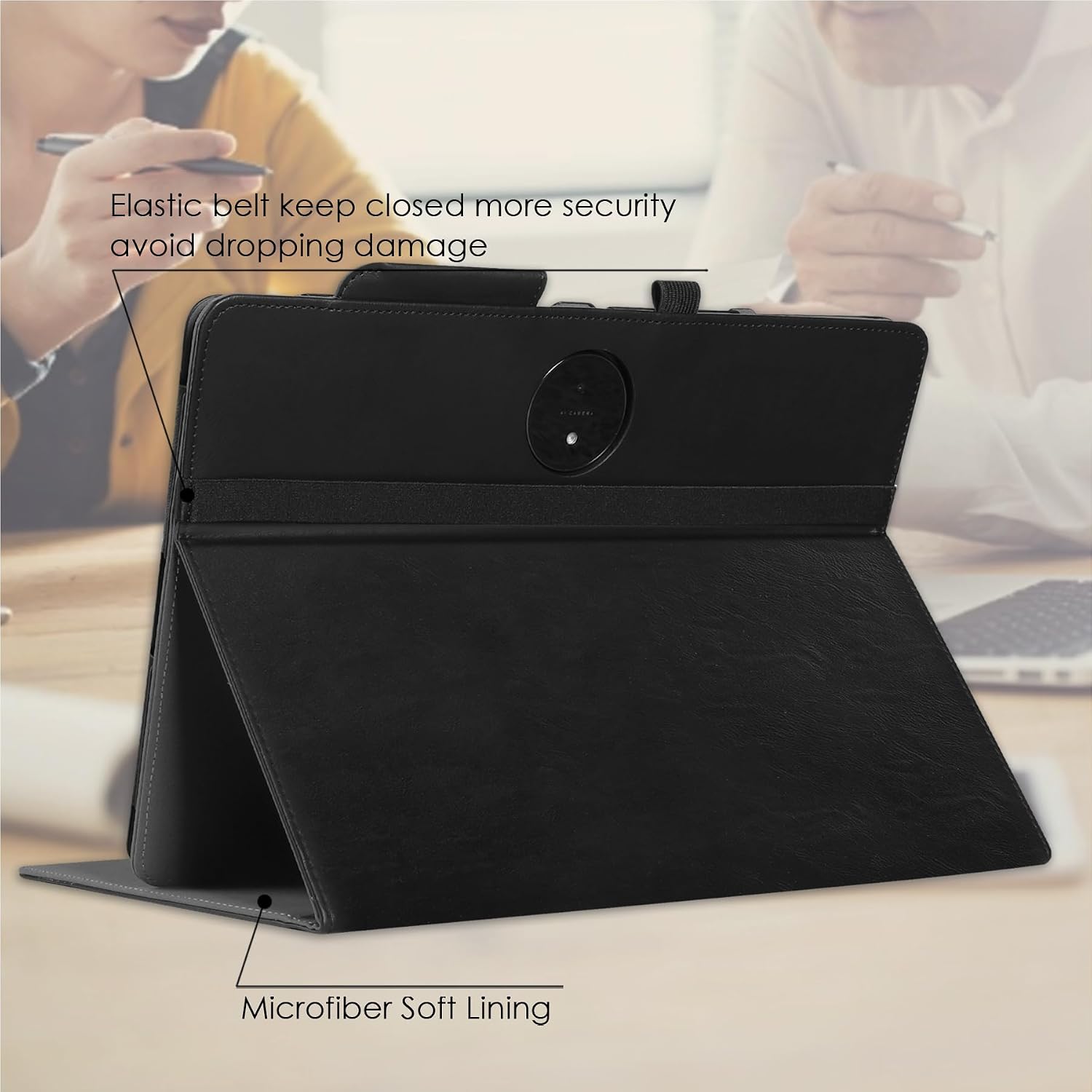 Book Folio Case for TCL NXTPAPER 14 Android Tablet, 14.3" Paper-Like Display Drawing Pad-Black image 2