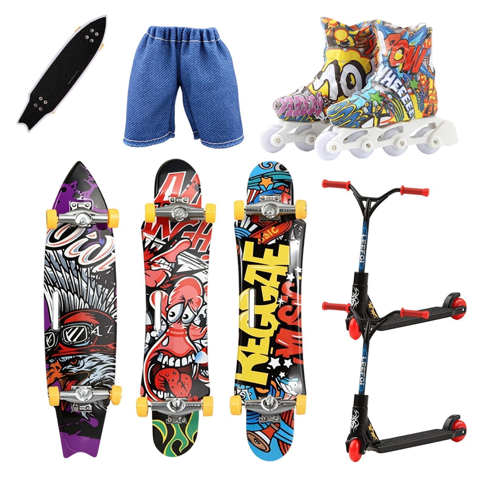 Mini-Skateboards für Finger Sport Neuheit Spaßartikel Partygeschenke | Fingerspielzeug Skateboards für Indoor Party Zuhause Schreibtisch Schule Wohnheim Wohnung Spielzimmer