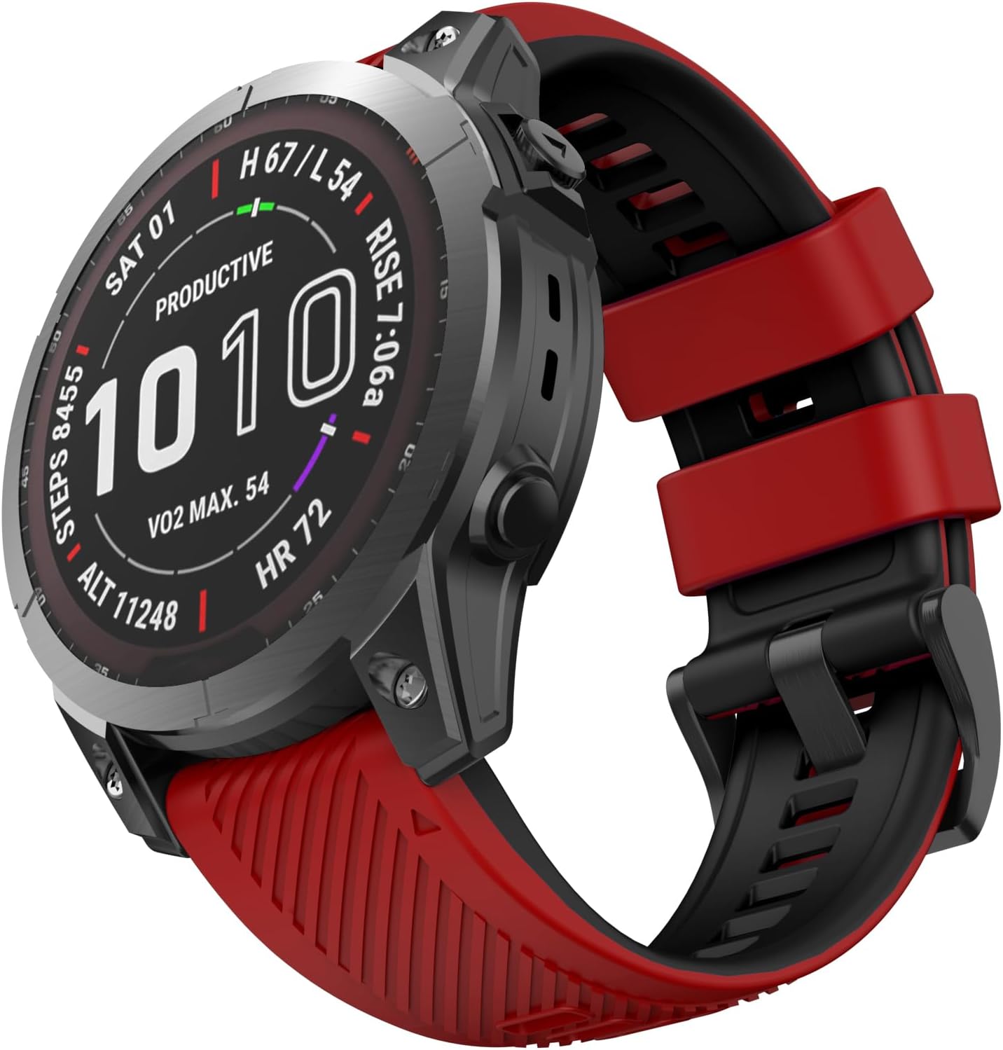OVERSTEPBracelet for Garmin Fenix 7/Fenix 6/Fenix 5, 22 mm Silicone Sports Armband for Garmin Epix Pro 47 mm/Fenix 7 Pro/Fenix 6 Gps/Fenix 5 Plus/MARQ Aviator/Quatix 5