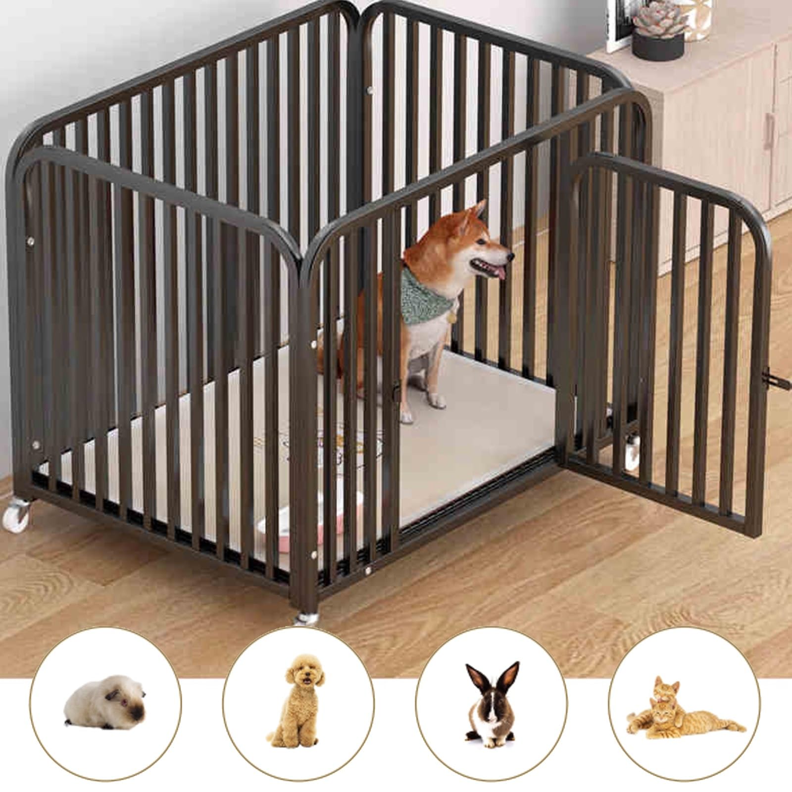 Recinto Recinzione Per Cani Recinto Per Cuccioli Recinto Per Cani Da Interno Recinzione Per Cani/Cuccioli Recinzione Per Cuccioli Con Porta Recinto Per Cani In Metallo(White,TRAINING_100*60*6