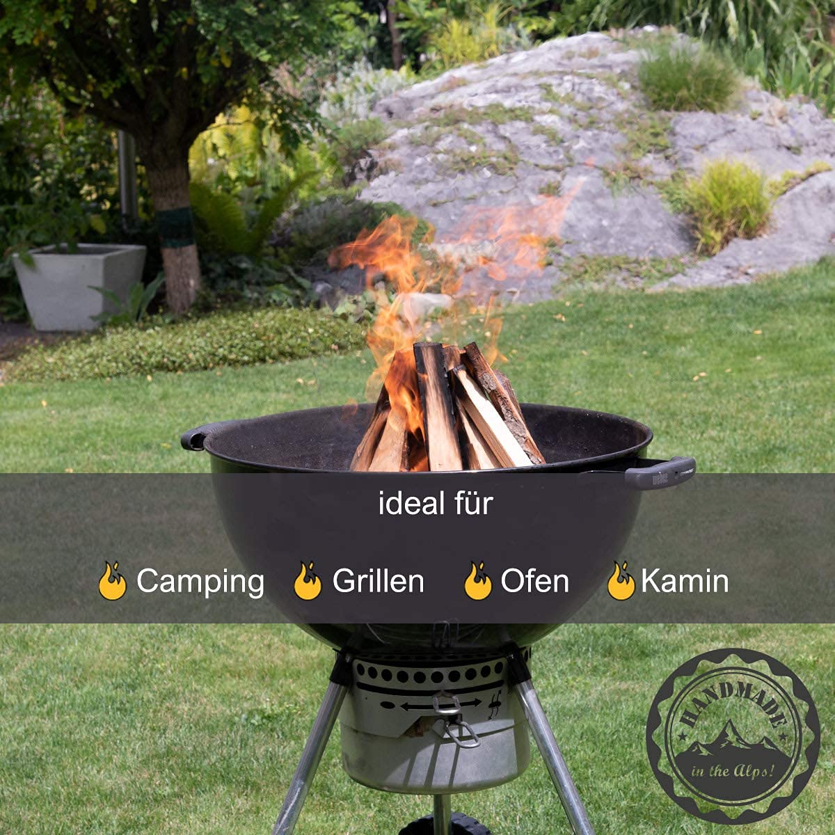 eLab 430° Öko Anzünder - 9 kg ca. 900 STK. - Kaminanzünder, Ofenanzünder, Grillanzünder, Brennholzanzünder, Premium-Holz & Wachs Anzündhilfe - Top Qualität