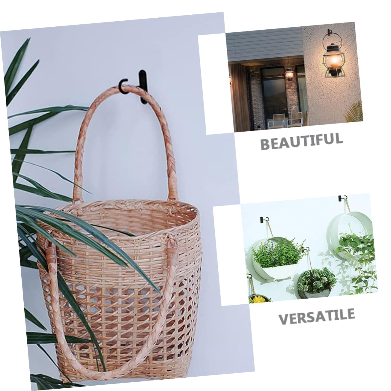 BESPORTBLE 2 Sets Wall Hook Plants S Hooks for Hanging Bird Feeder Outside Outdoors Planters Balcony Decorative Garden Shape Birdfeeder Heavy Duty Plant Hanger Holders Hangers