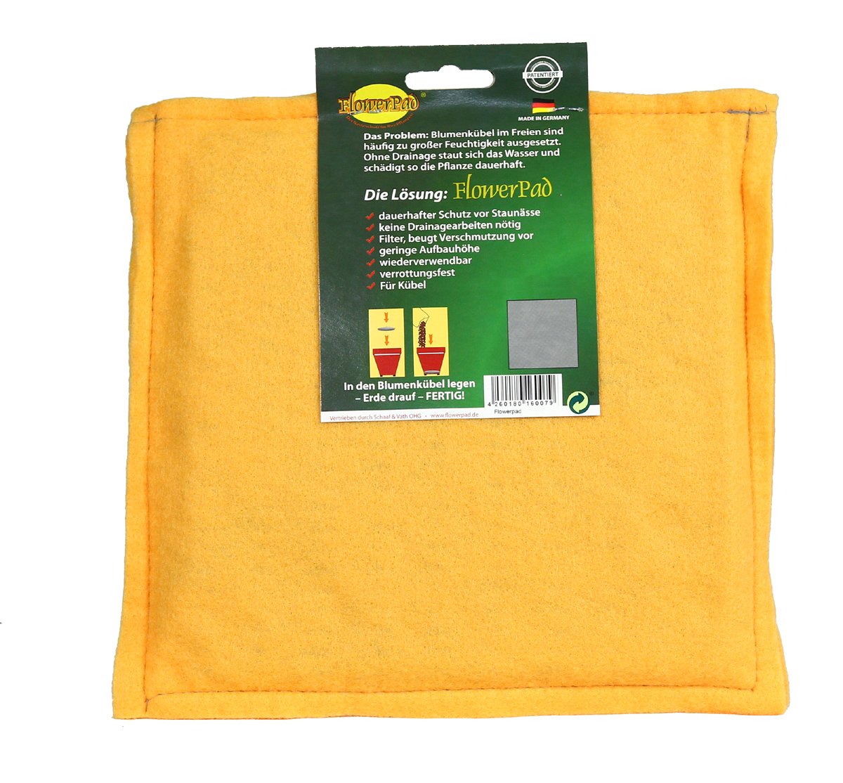 Original FlowerPad square 40 x 40 cm, Professional plant pot drainage bag for flower pots - Image 2