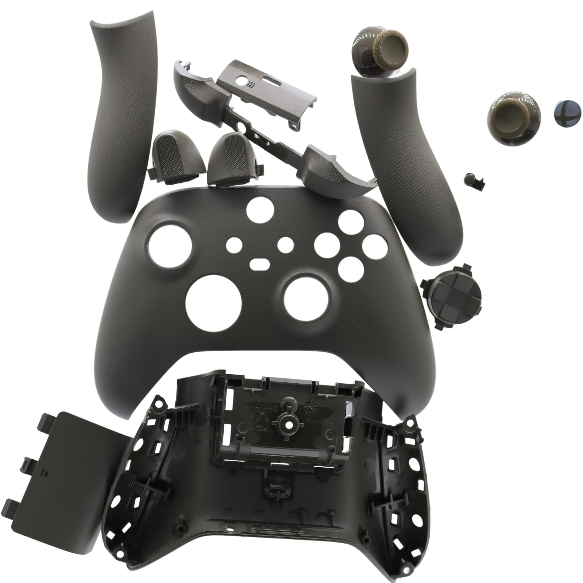 Deal4GO - Kit de carcasa 14 en 1 con gatillo, parachoques de repuesto para mando inalámbrico Xbox Series X|S (camuflaje verde)