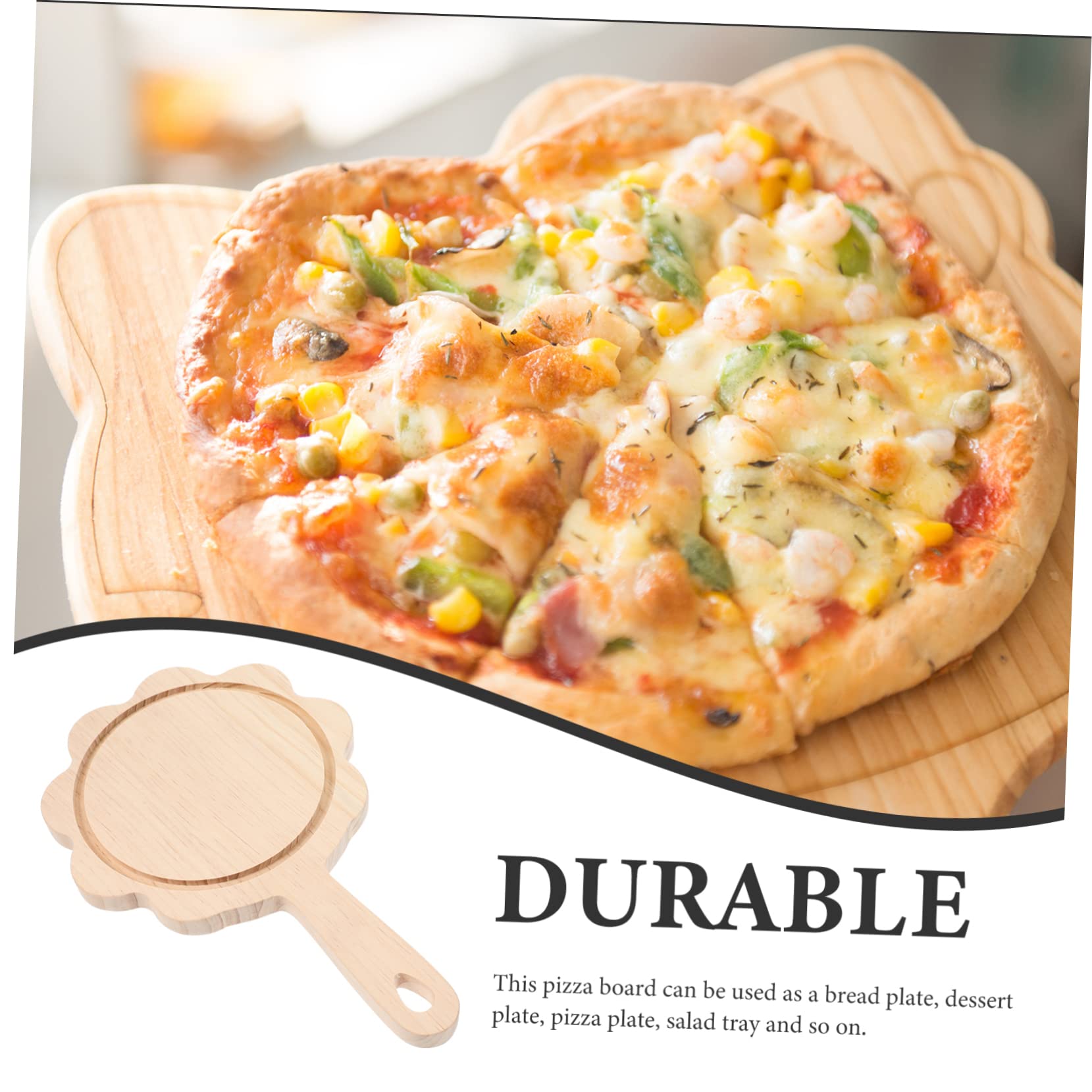 STOBAZA Sturdy Pizza Board Round Cheese Plate Pizza Serving Tray Perfect Party Accessory