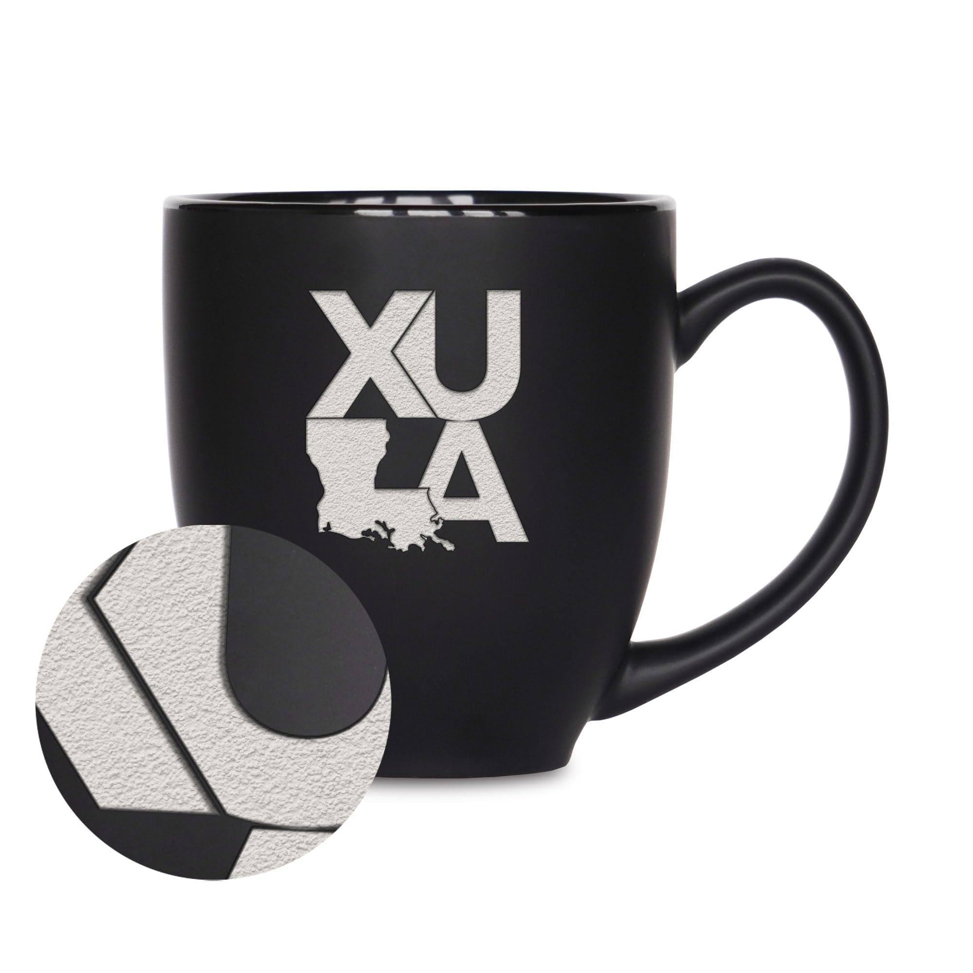 Tasse de bistrot Xavier LA, le mug noir mat pour votre café matinal au bureau