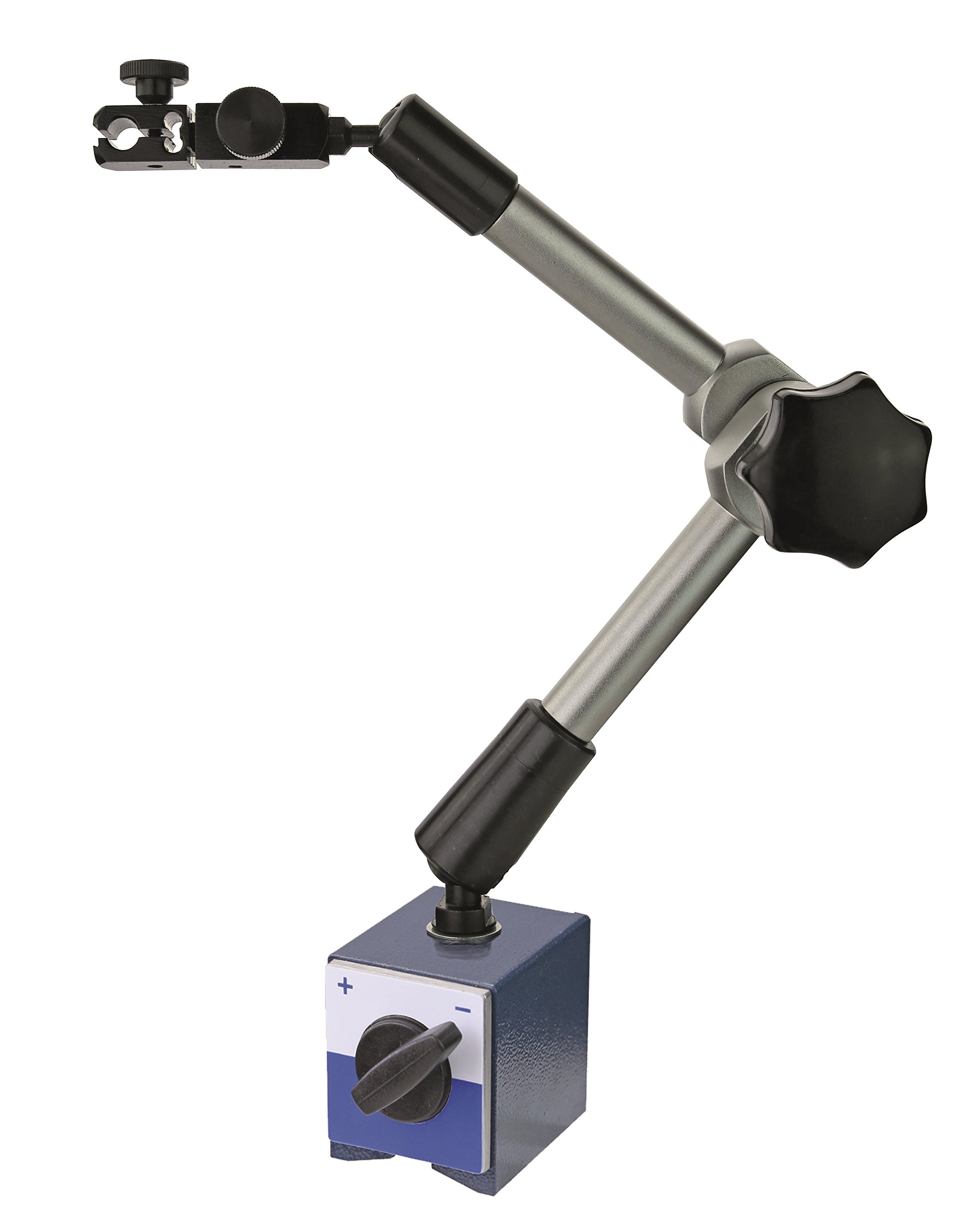 CNC QUALITÄT Messstativ - Magnetständer mit Magnetfuß und Zentralklemmung - für Messuhr mit 8 mm Aufnahme - Prismenfuß Magnetkraft 80 kg