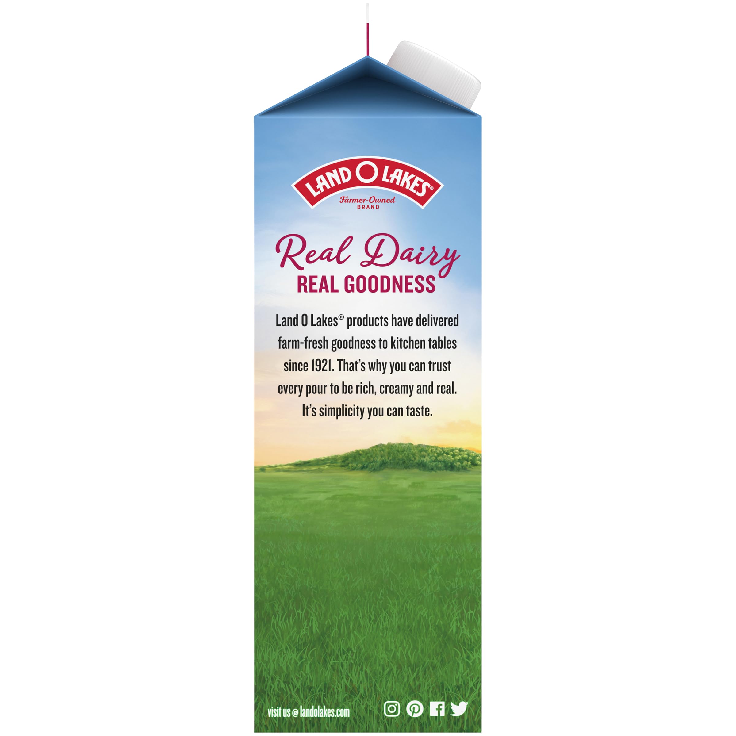 Land O Lakes Half And Half, Traditional, Coffee Creamer, 1 Quart