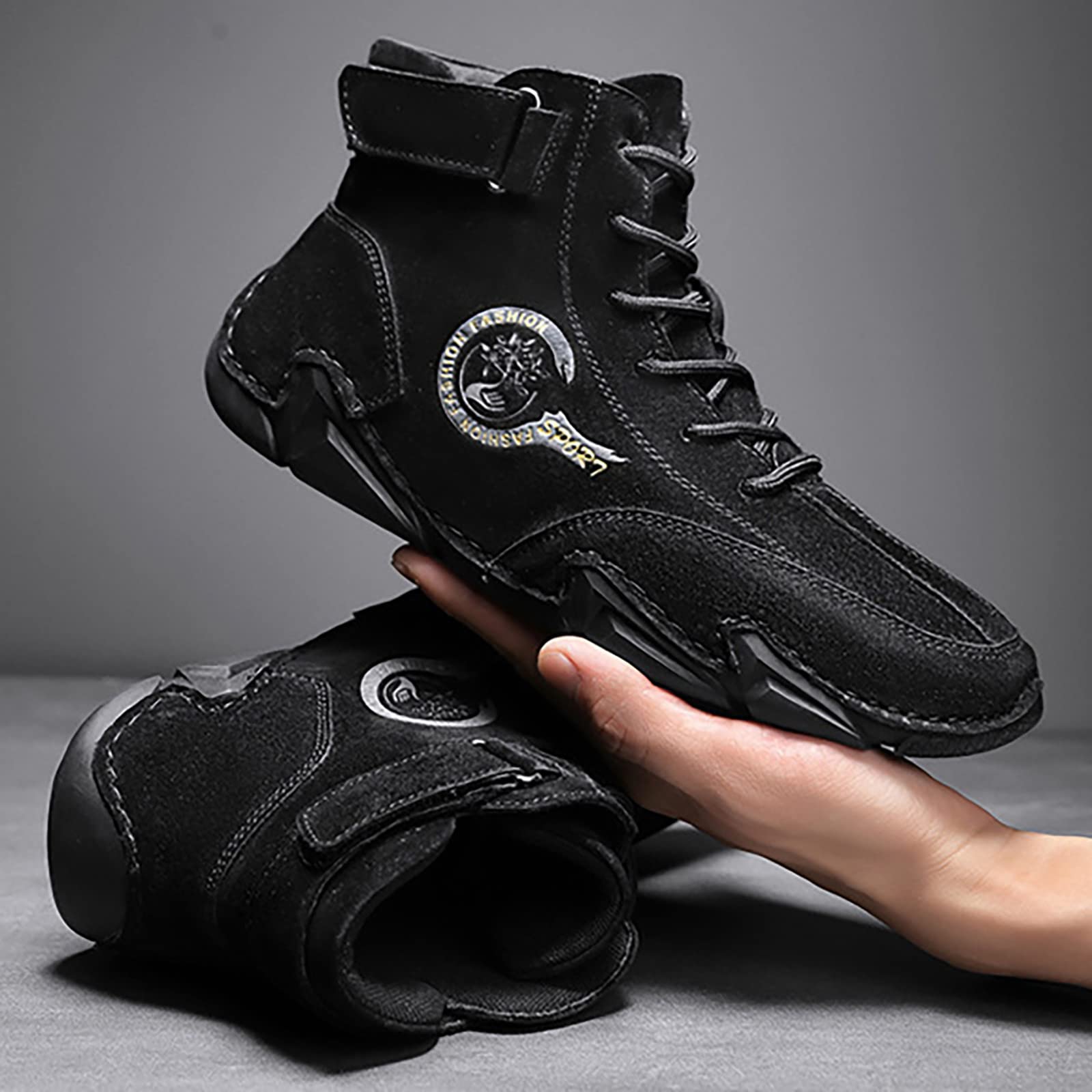 Generisch Zapatillas de senderismo para hombre, de ante