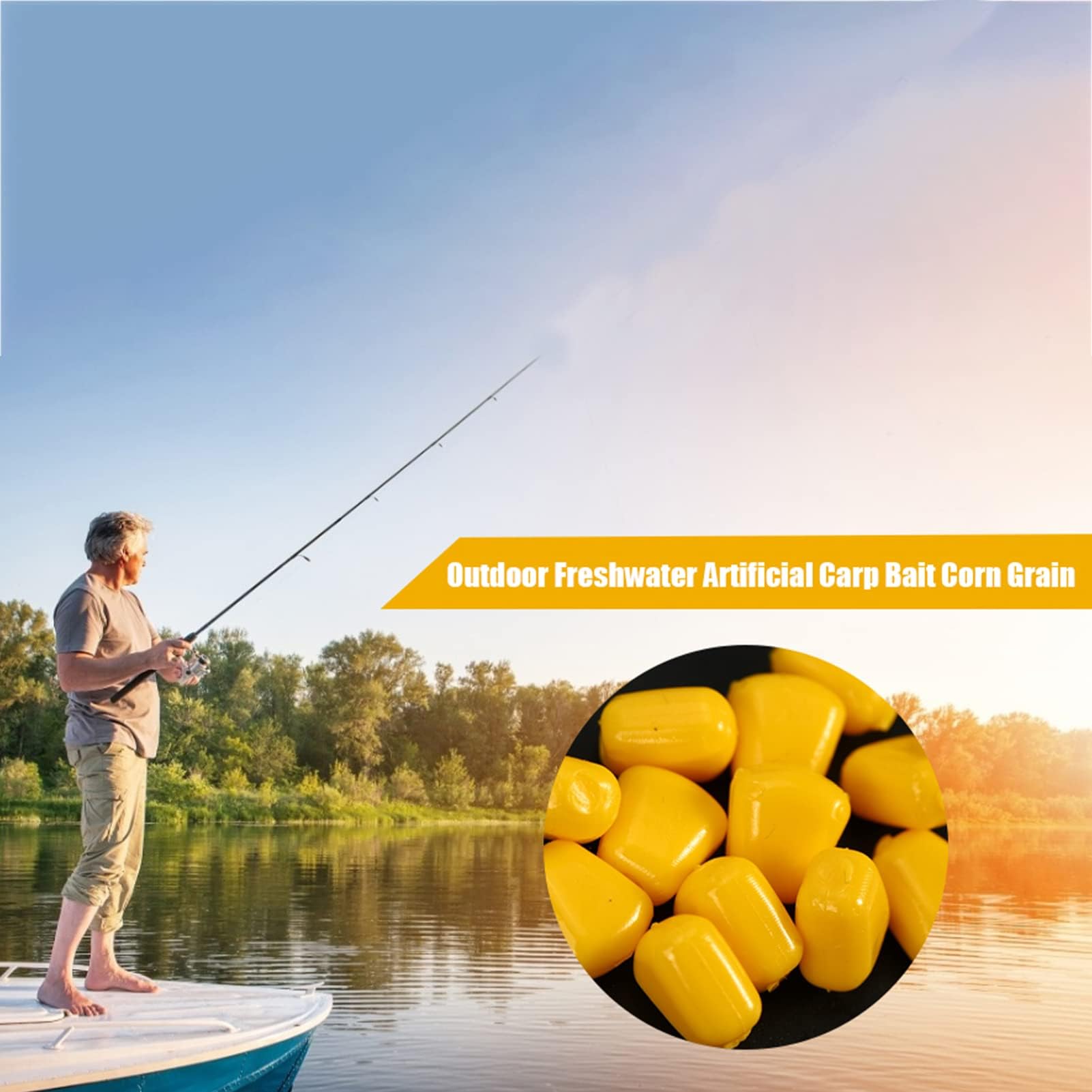 50 pezzi/bustine di esche per pesci di mais carpa mais esche da pesca all'aperto per amanti della carpa e pescatori di ogni livello, acqua dolce Soft Artificial Flavor
