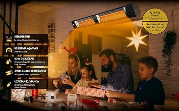 MirKraft Square 2800 watt Electric heater, IP45, Led Indicator, Remote Control Wall Heater (Square)