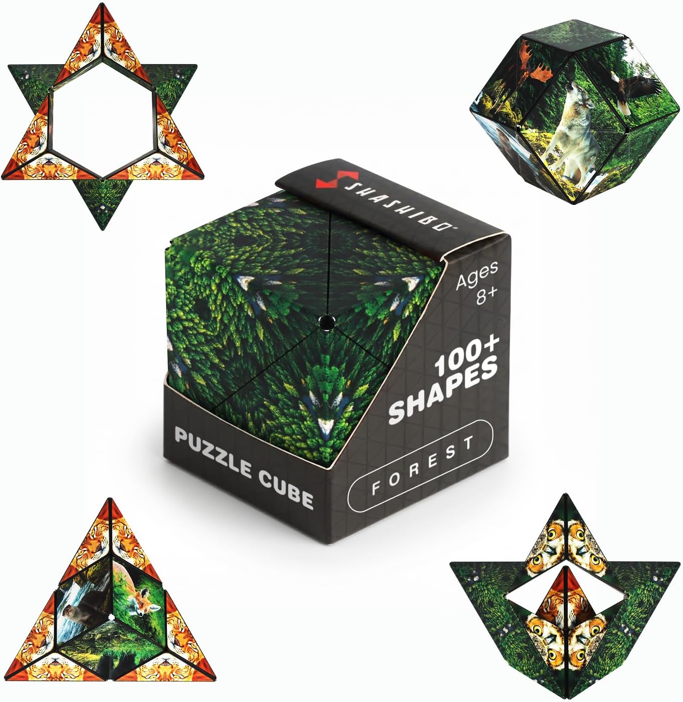 Shashibo(シャシボ) DODECA 磁気パズルキューブ 知覚フィジェットトイ 大人&子供用 ストレス解消 フィジェットトイ すべての年齢向け デスク用クールなフィジェットトイ シェイプシフトボックス 100種類以上の形状