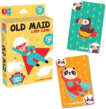 Old Maid Travel Card Game, Classic Matching Game, Ages 4+