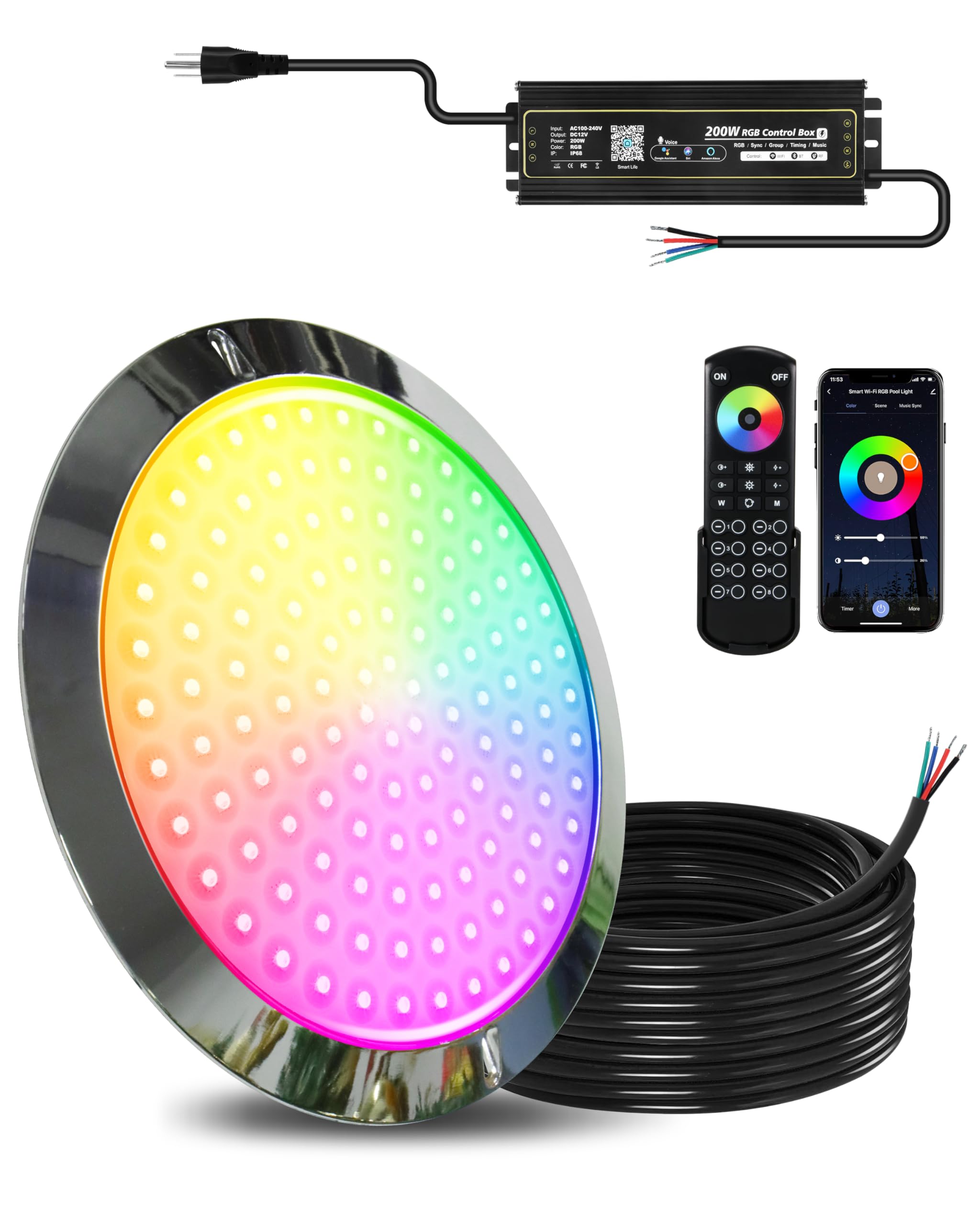 Photo 1 of Goldlife P9 10" RGB Pool Light 120W