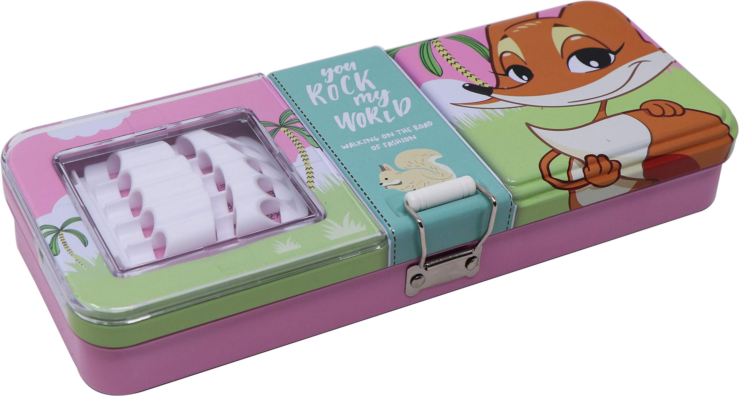 Buy QIPS by HMI Metal Pencil Box with Pencil Holder and Multi Level