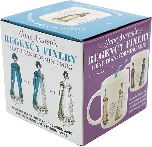 Miniatura 2 de The Unemployed Philosophers Guild Jane Austen Finery - Taza que cambia de color, transforma el calor, vestidos de noche reveladores, viene en caja