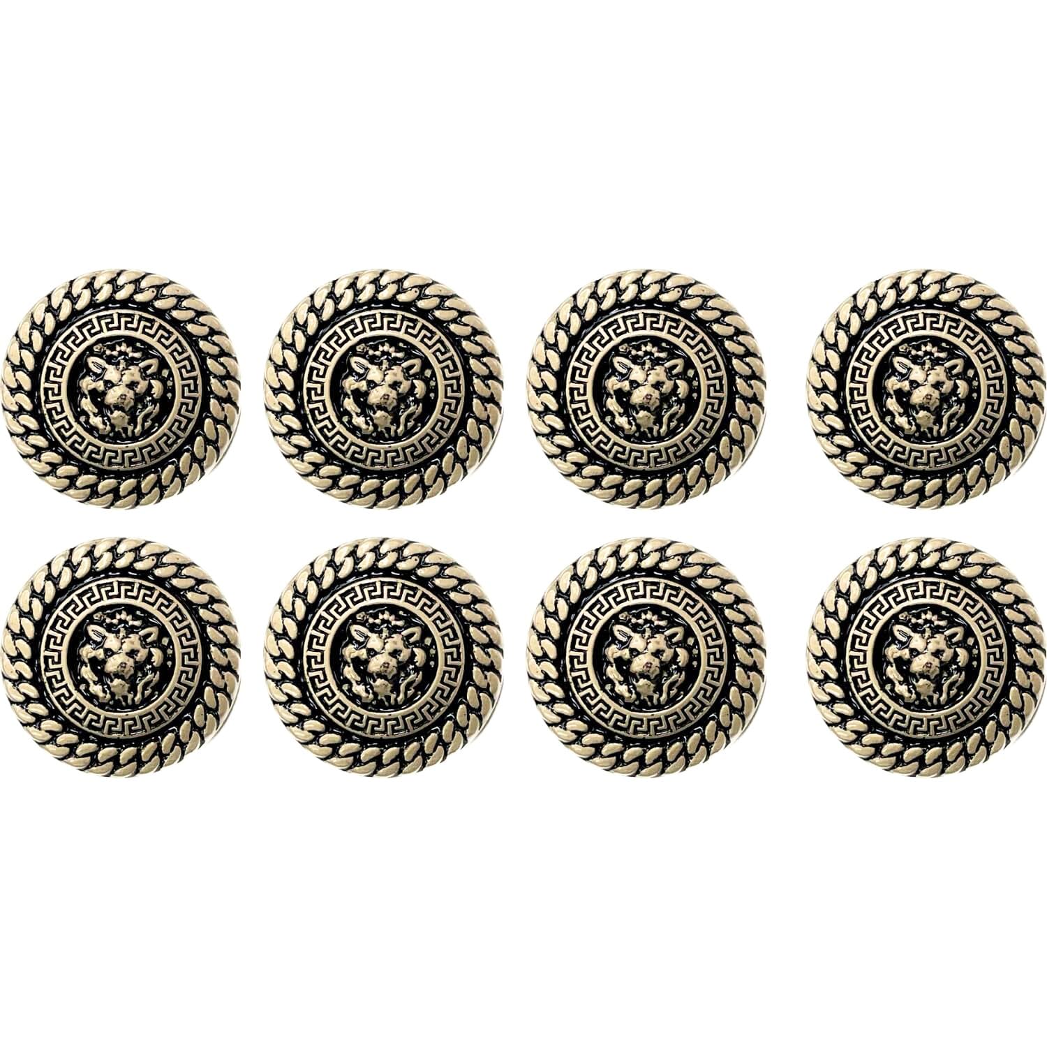 Ani Accessories Antique 3D Lion Suit Button Metal Shank for Coat Blazer Suit, Sherwani, and Bandhgala Indian Dresses Sports Coat Uniform Jacket (Pack of 8 Big, Antique Gold)-picture-48