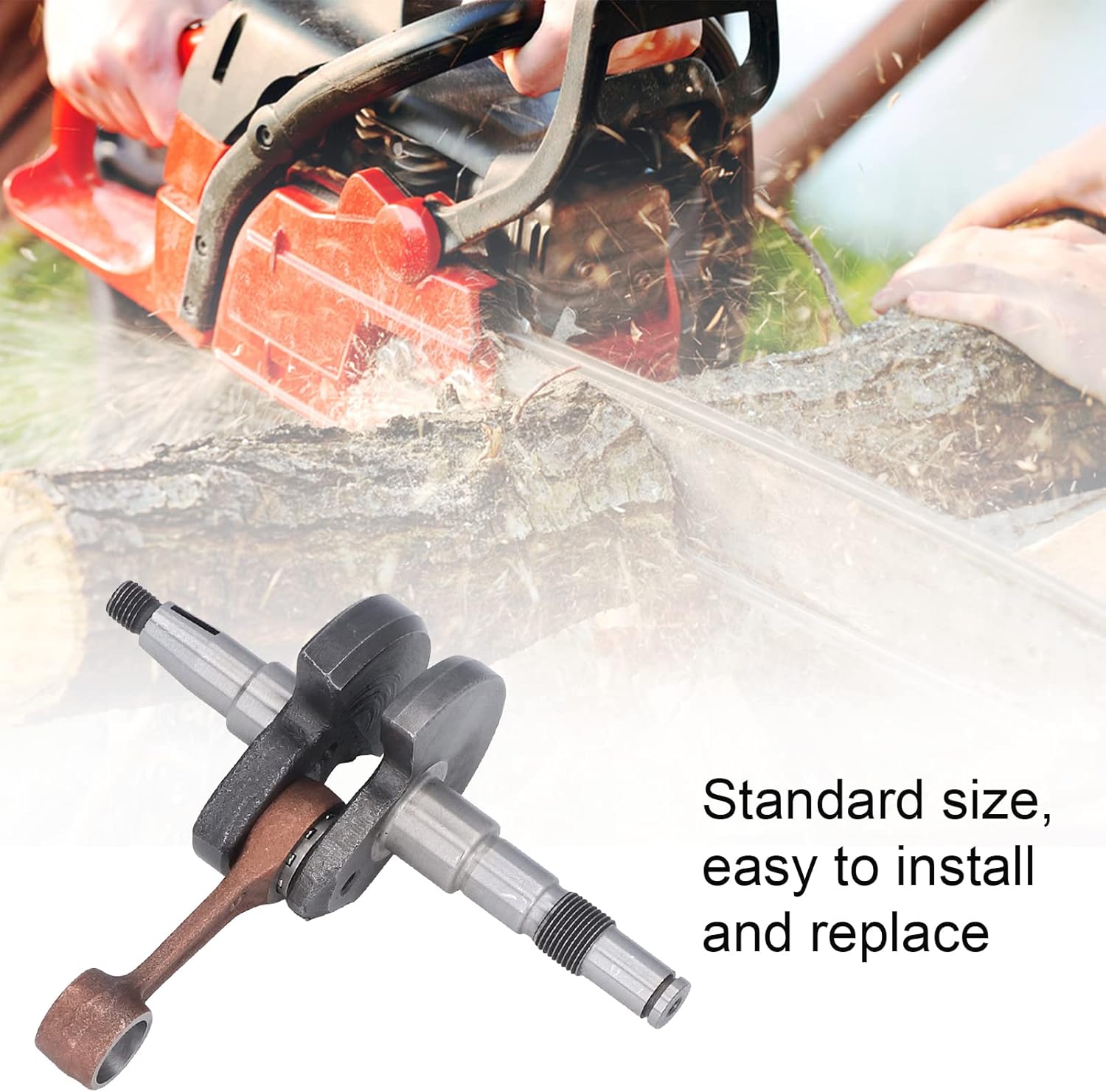 Crankshaft Assembly Bearings Oil Seals Kit Chainsaw Engine Replacement Parts Compatible with MS240 MS260 024 026 Alloy Steel Durable